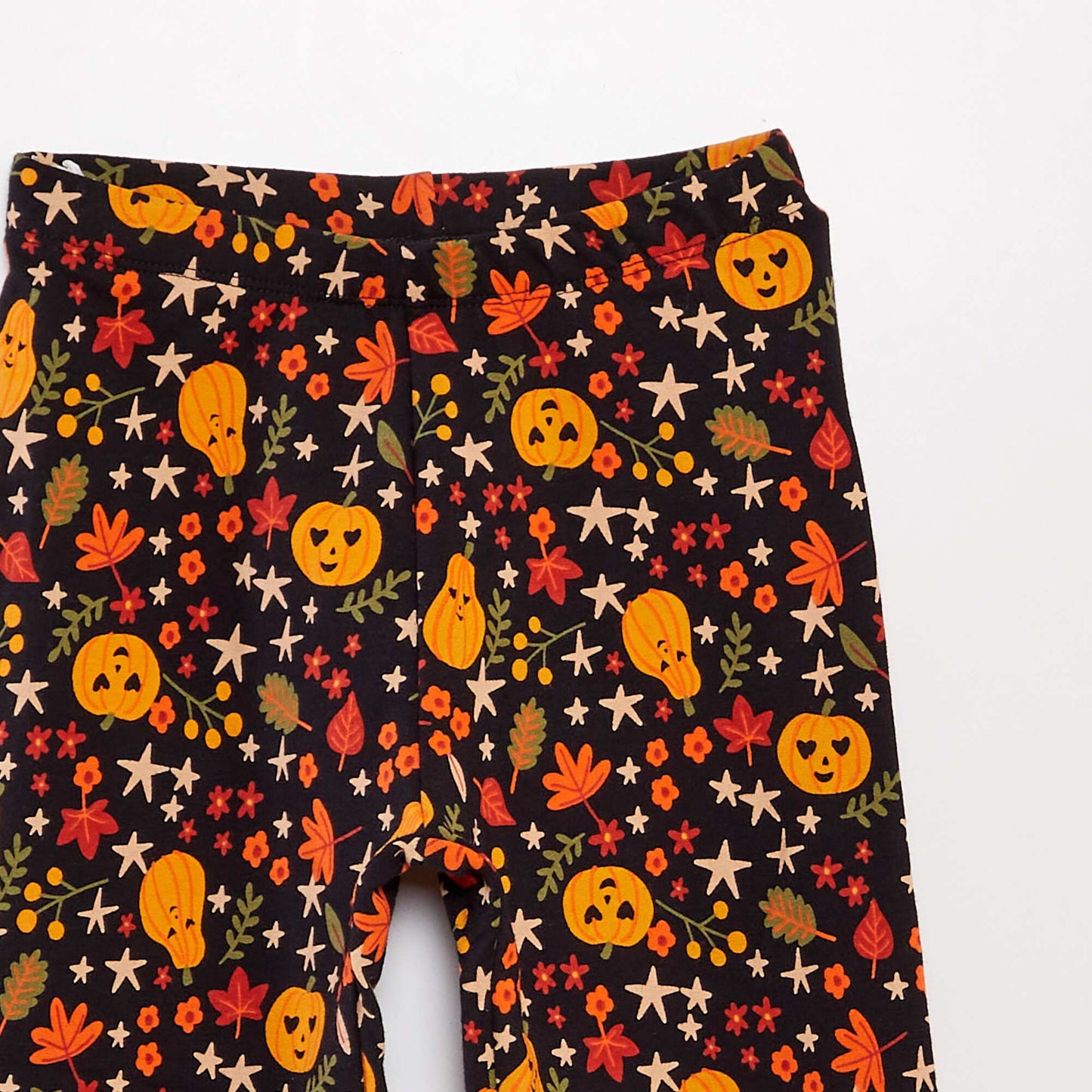 Thick patterned leggings - Halloween BLACK