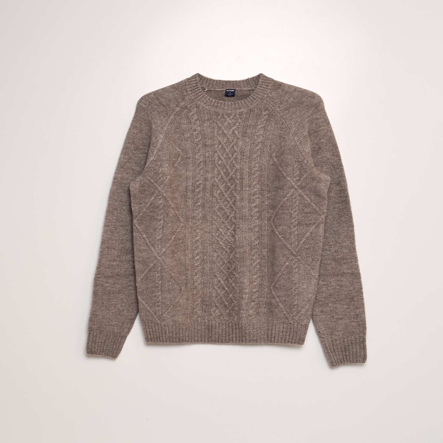 Cable-knit jumper BEIGE