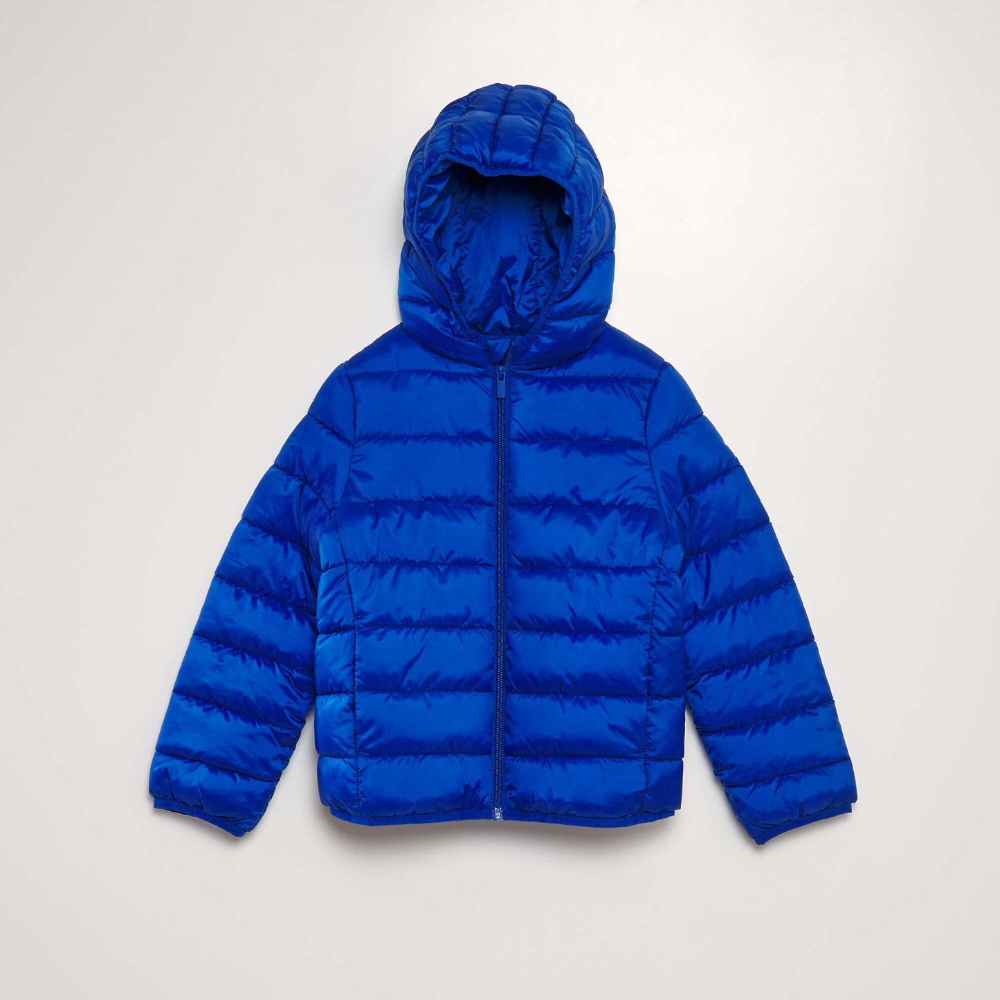 Quilted padded jacket with hood BLUE