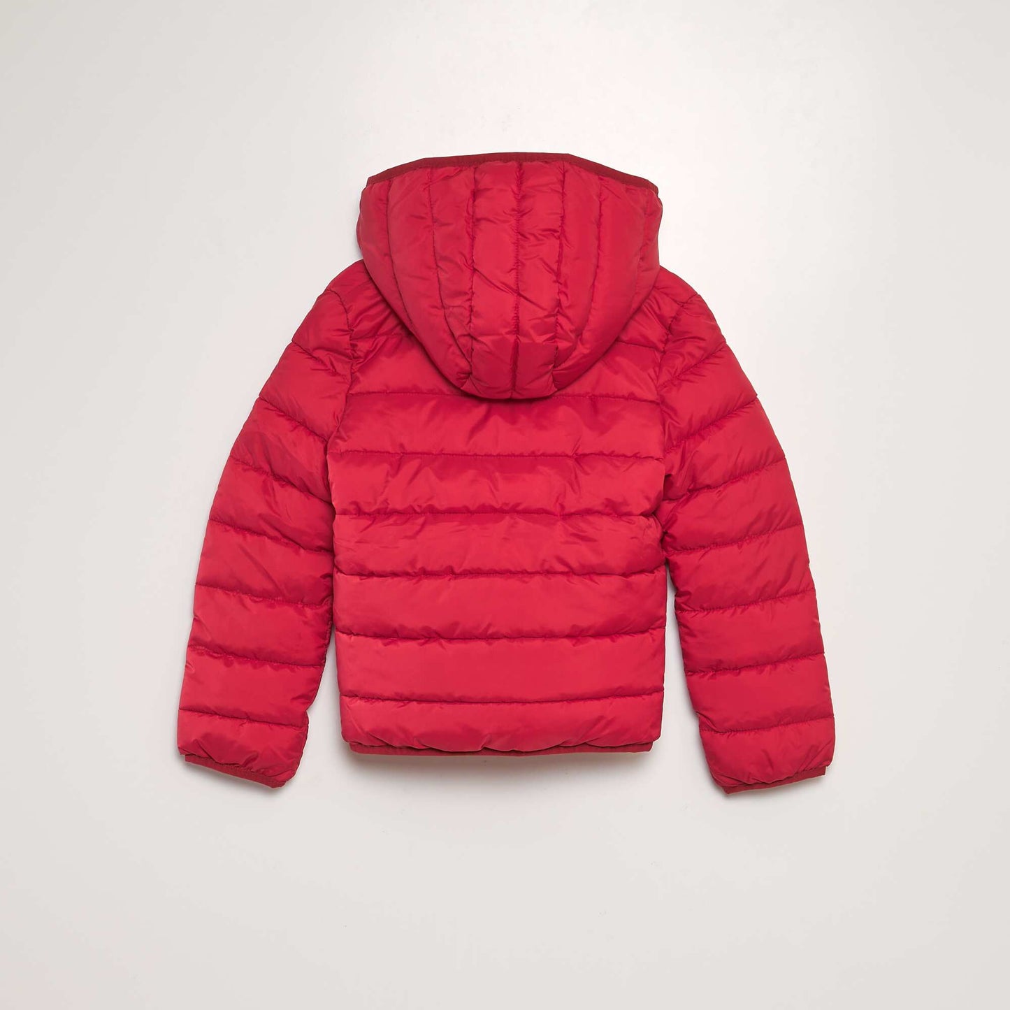 Quilted padded jacket with hood RED