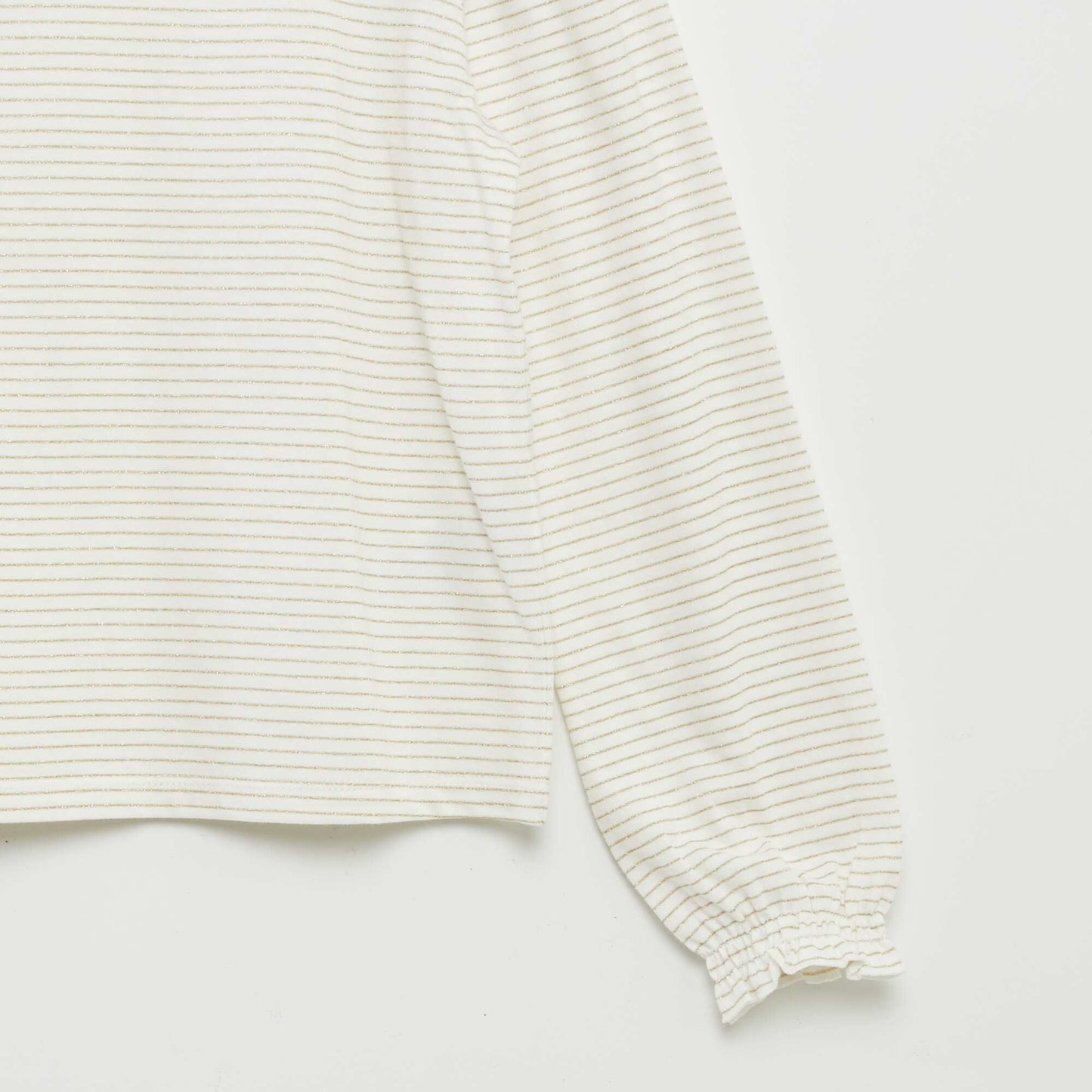 Glittery striped T-shirt WHITE