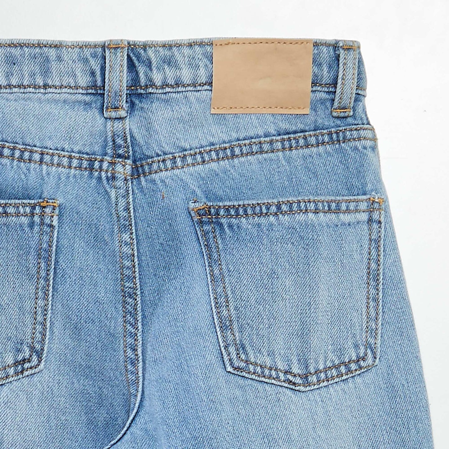 Wide-leg cuffed jeans BLUE