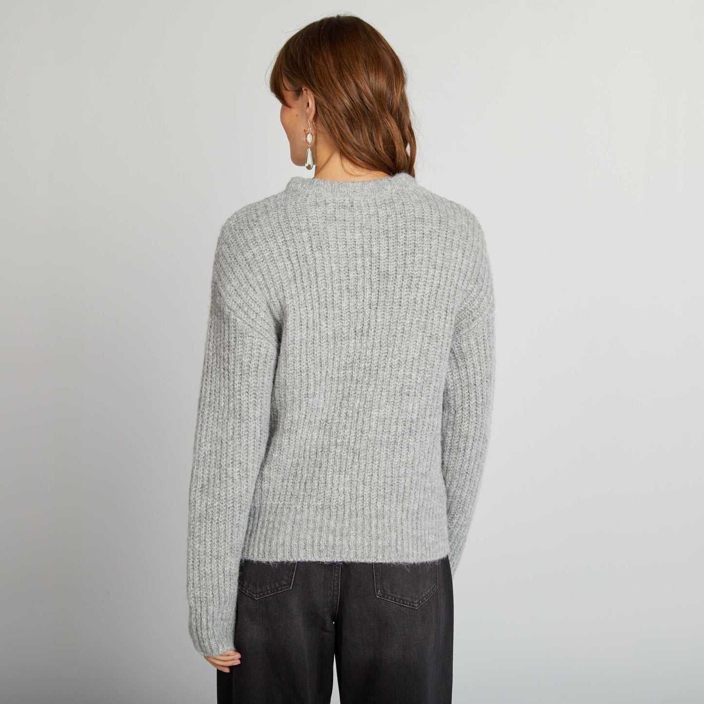 Chunky knit cardigan GREY