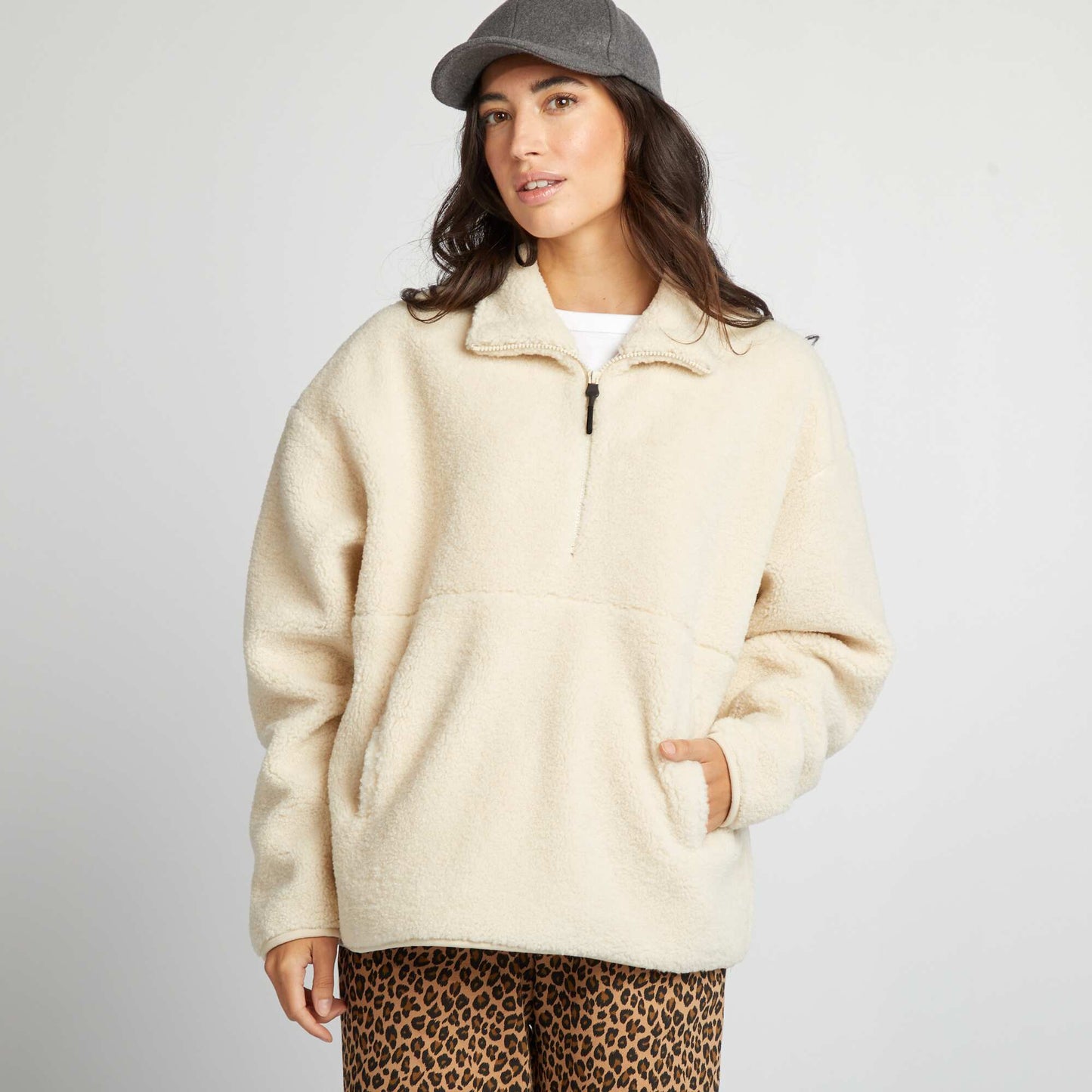 Teddy sweatshirt beige