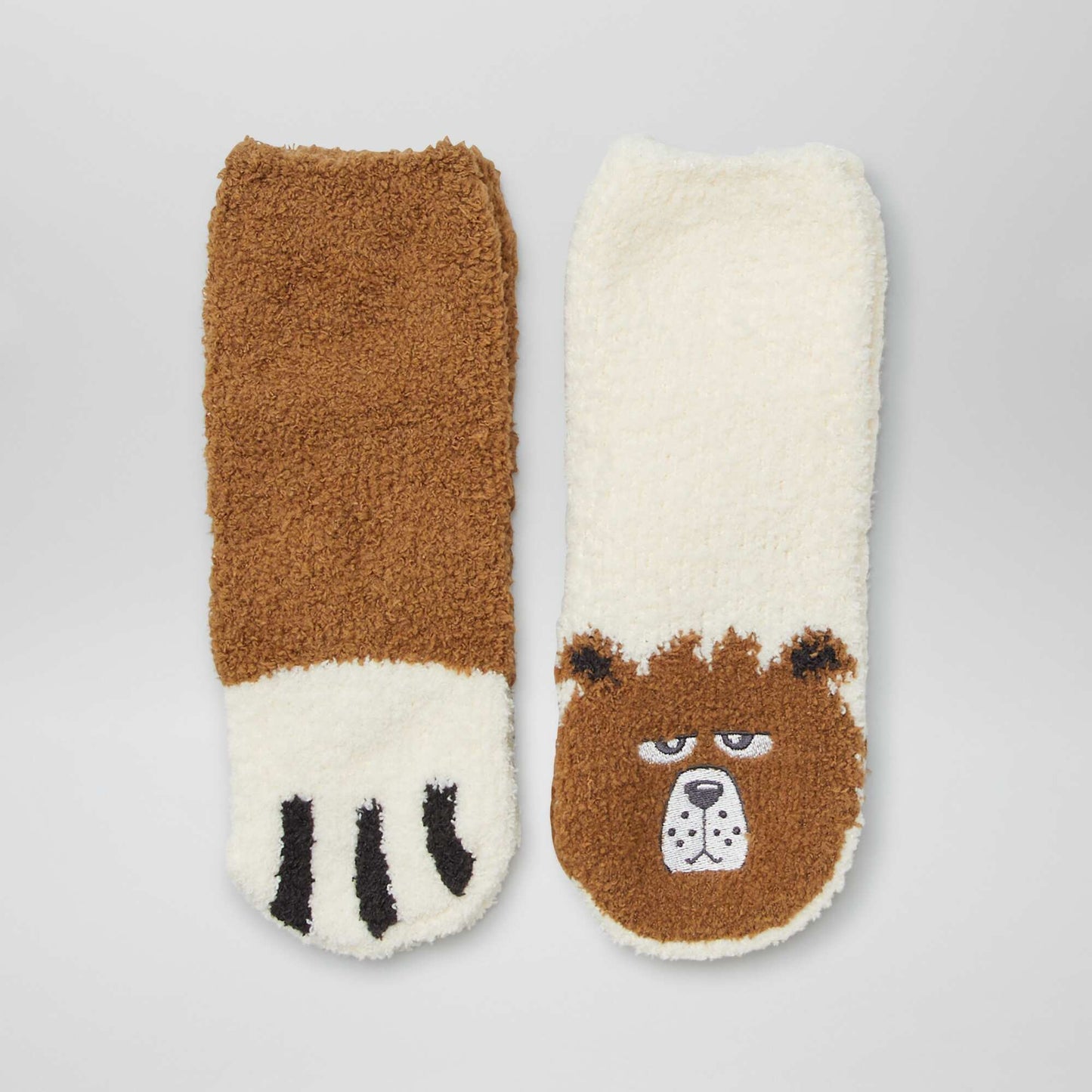 Warm  non-slip animal socks BROWN