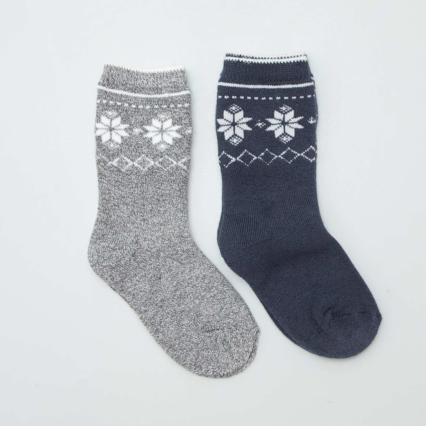 Pack of 2 pairs of warm socks GREY