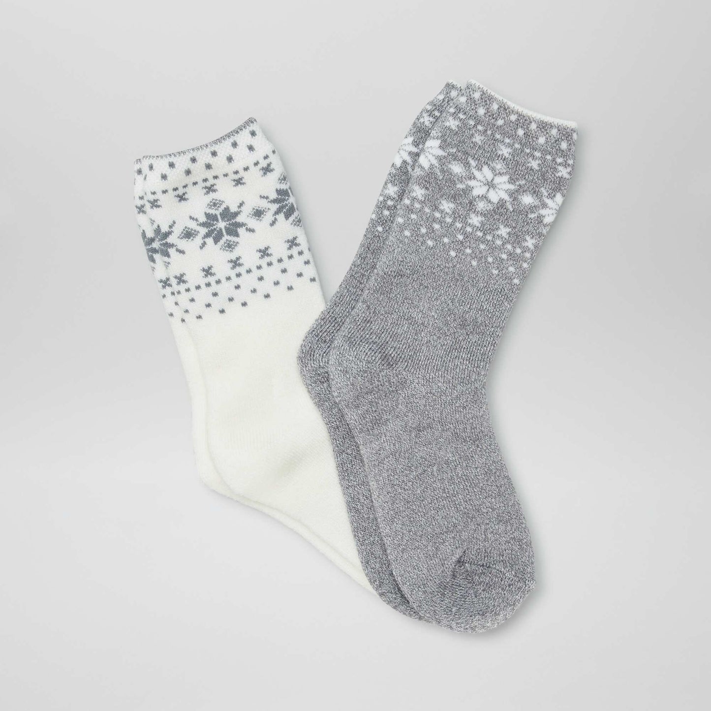 Pack of 2 pairs of thermal socks BEIGE