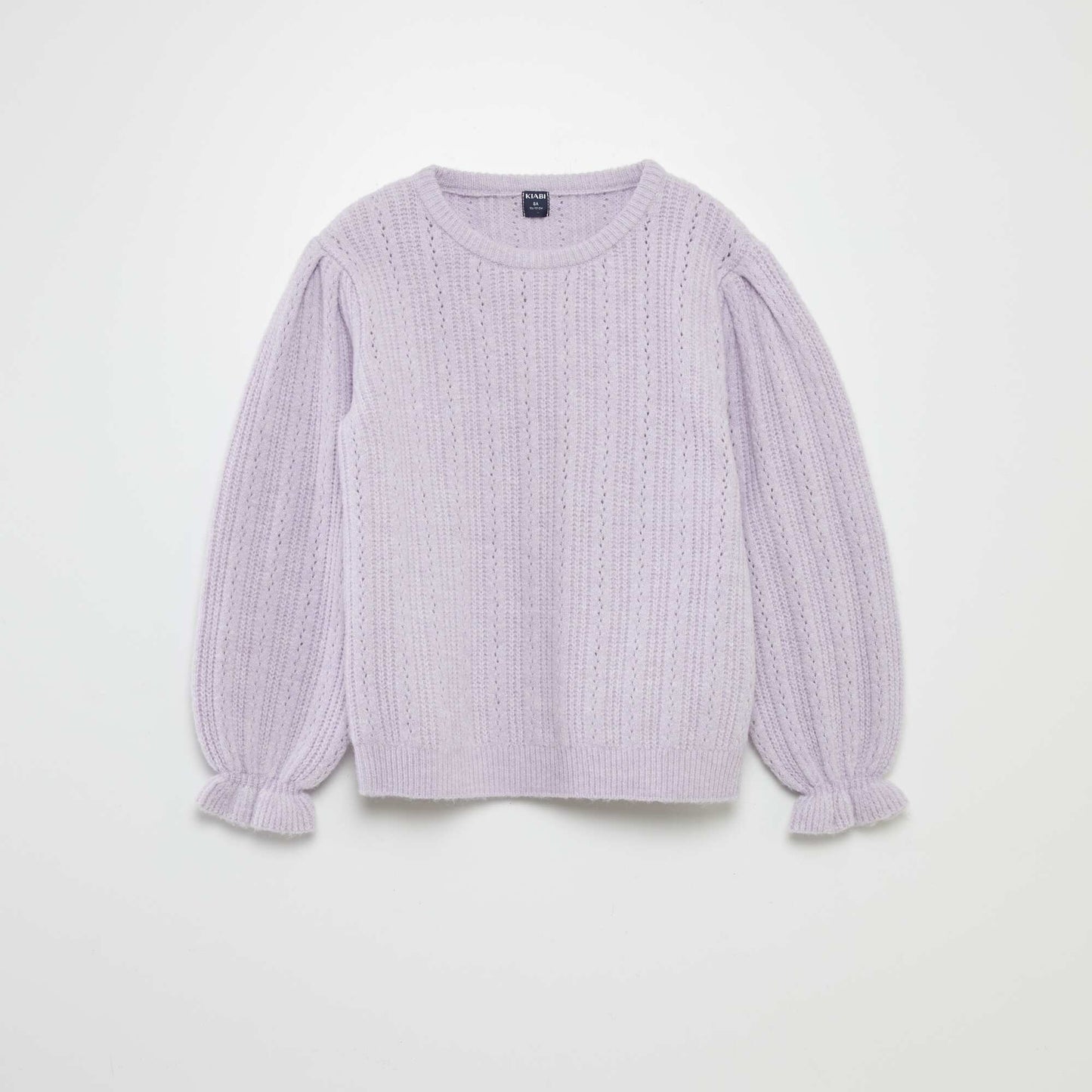 Pointelle knit jumper PURPLE