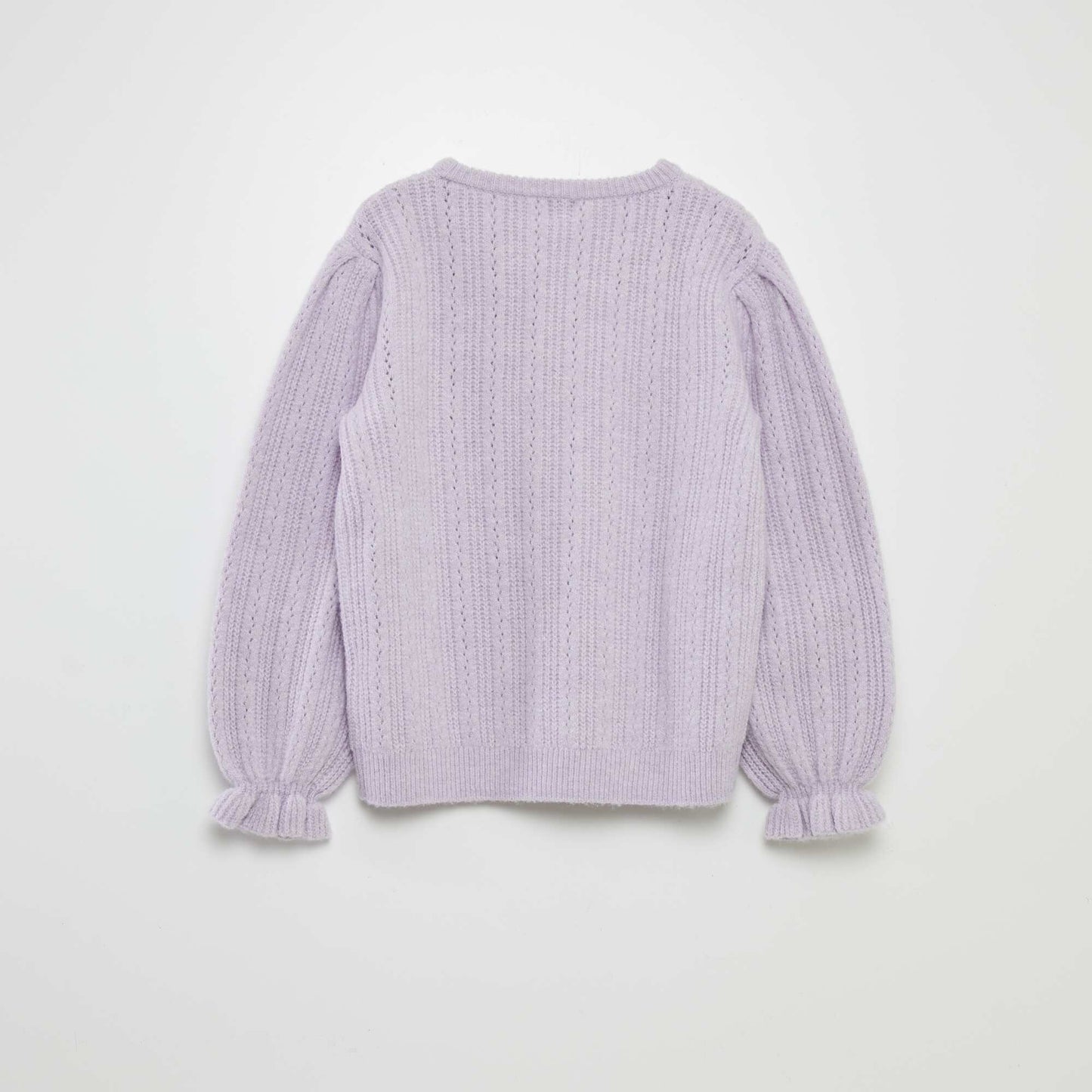 Pointelle knit jumper PURPLE