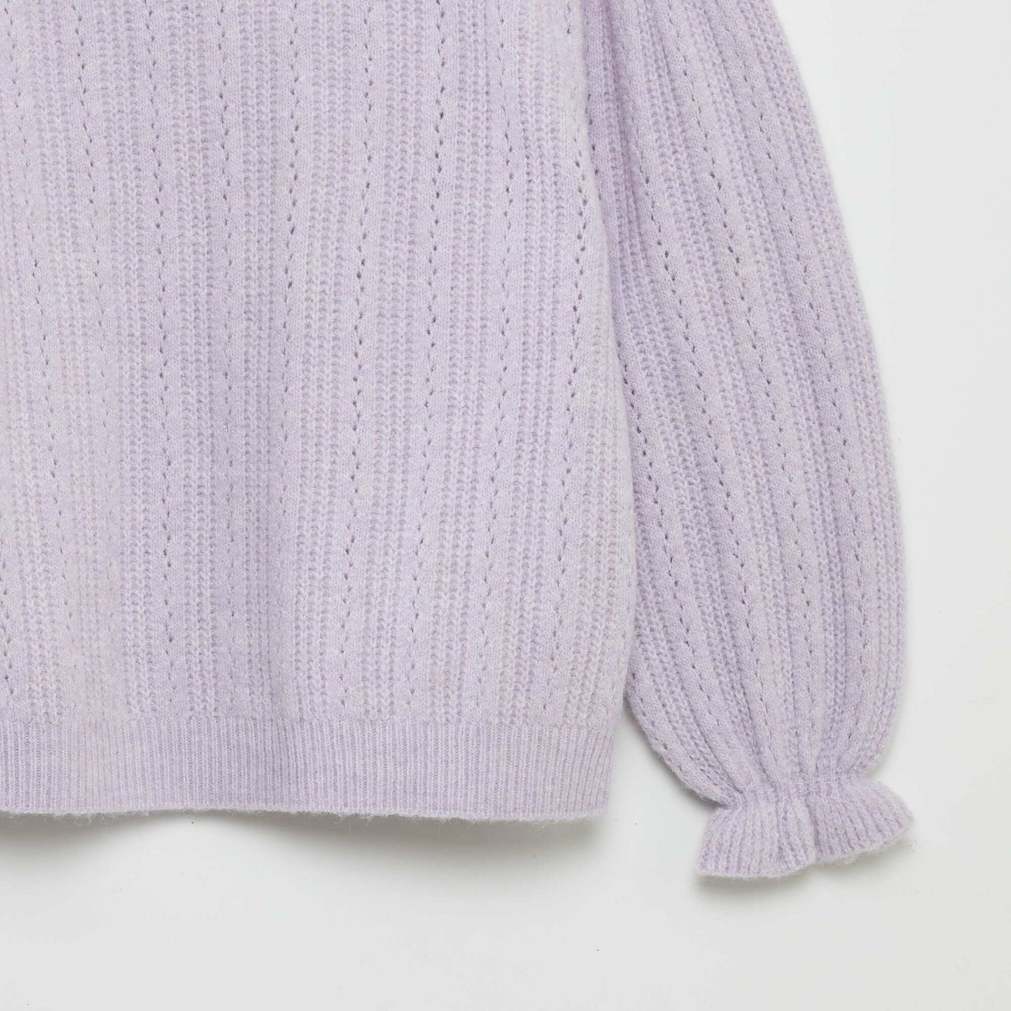 Pointelle knit jumper PURPLE