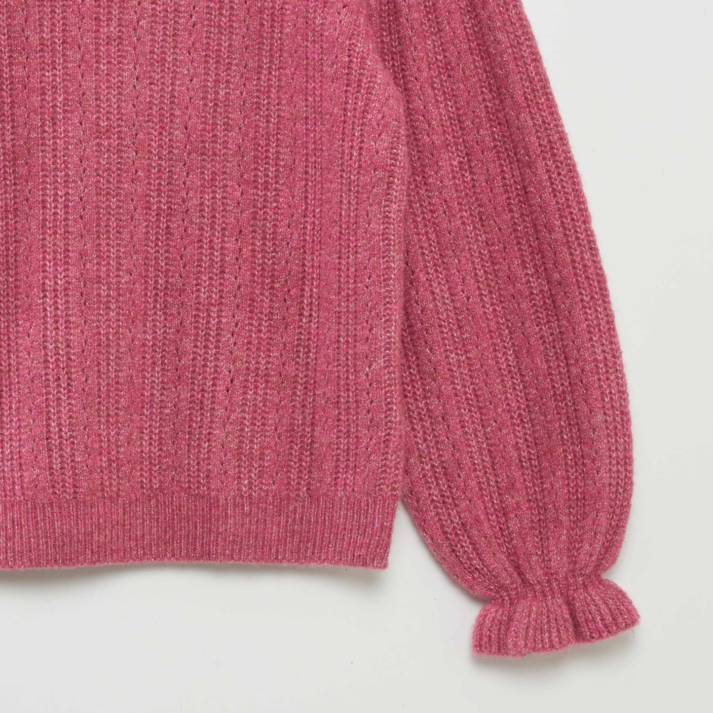 Pointelle knit jumper PURPLE