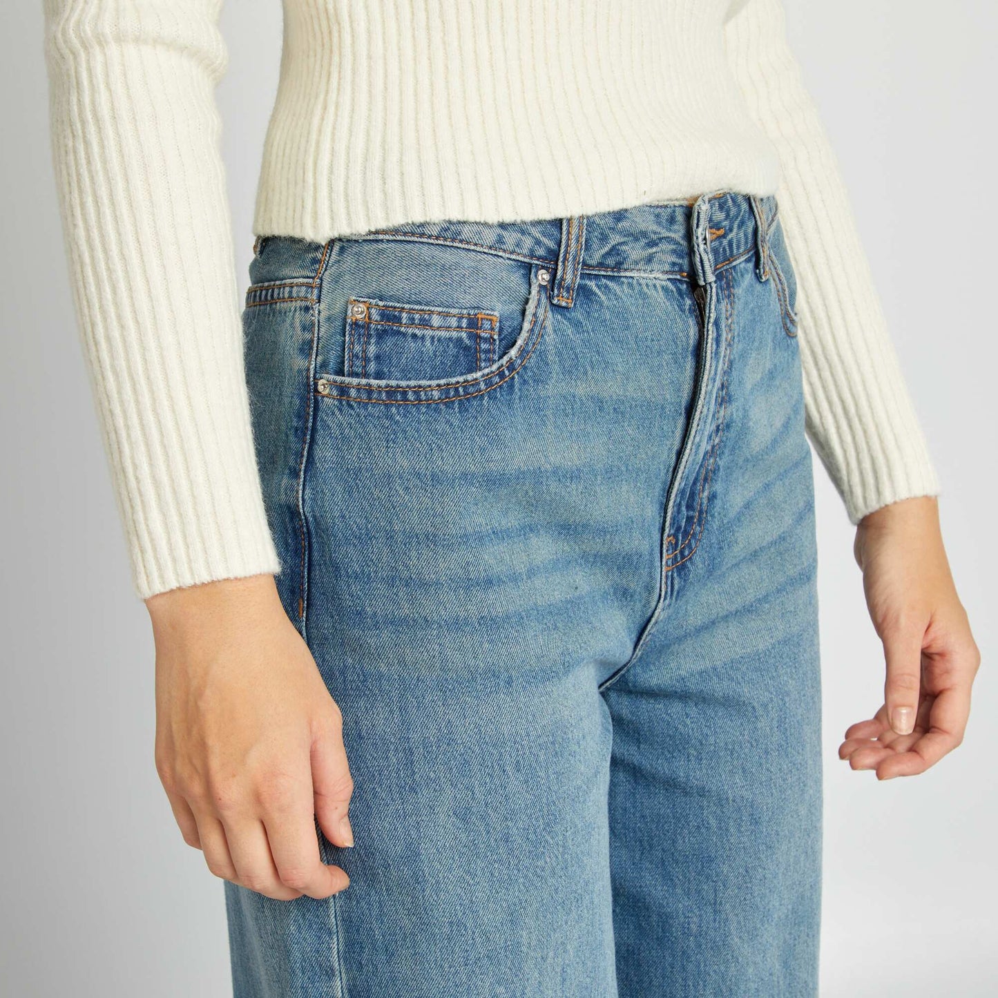 Skater-style low-rise jeans BLUE