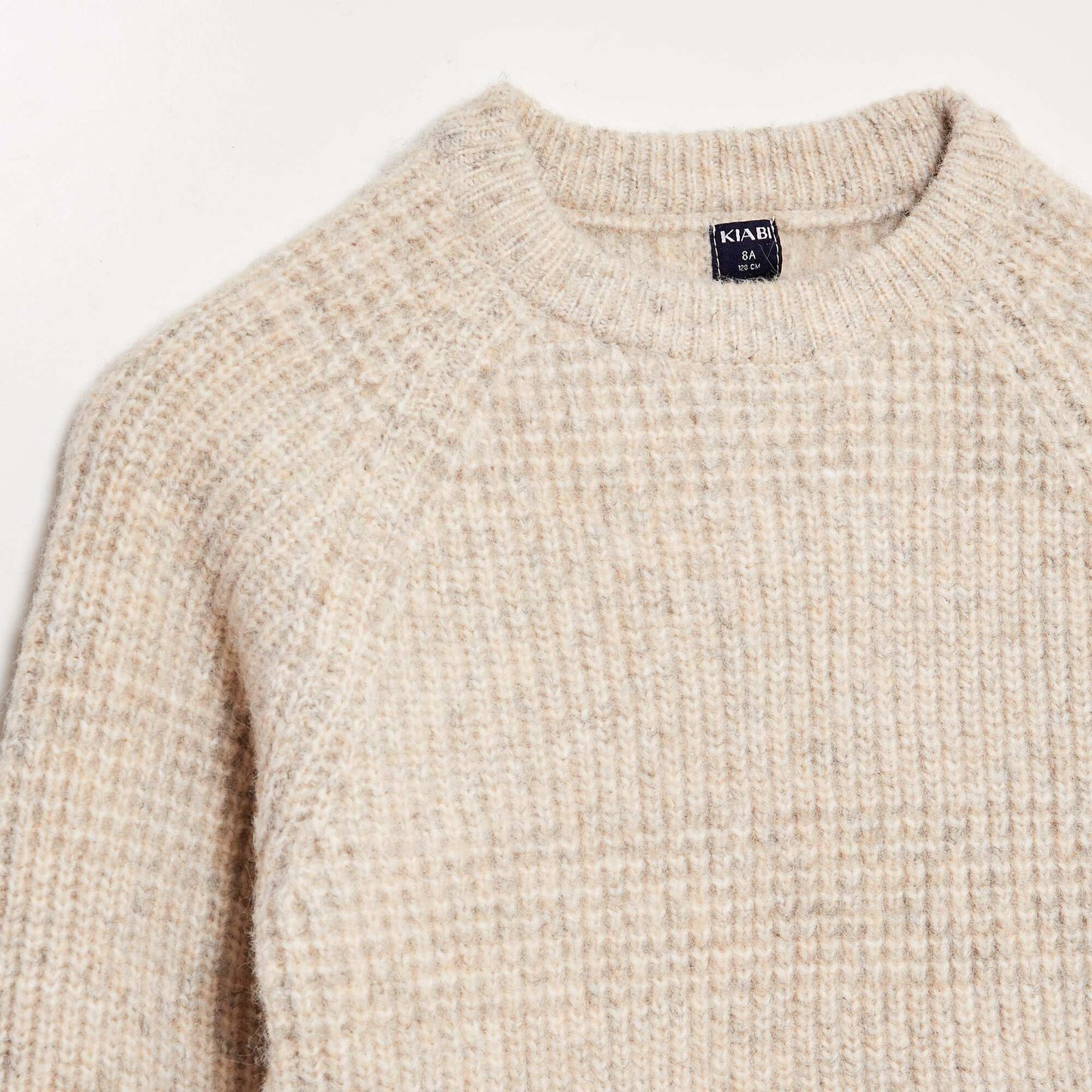 Decorative knit sweater BEIGE