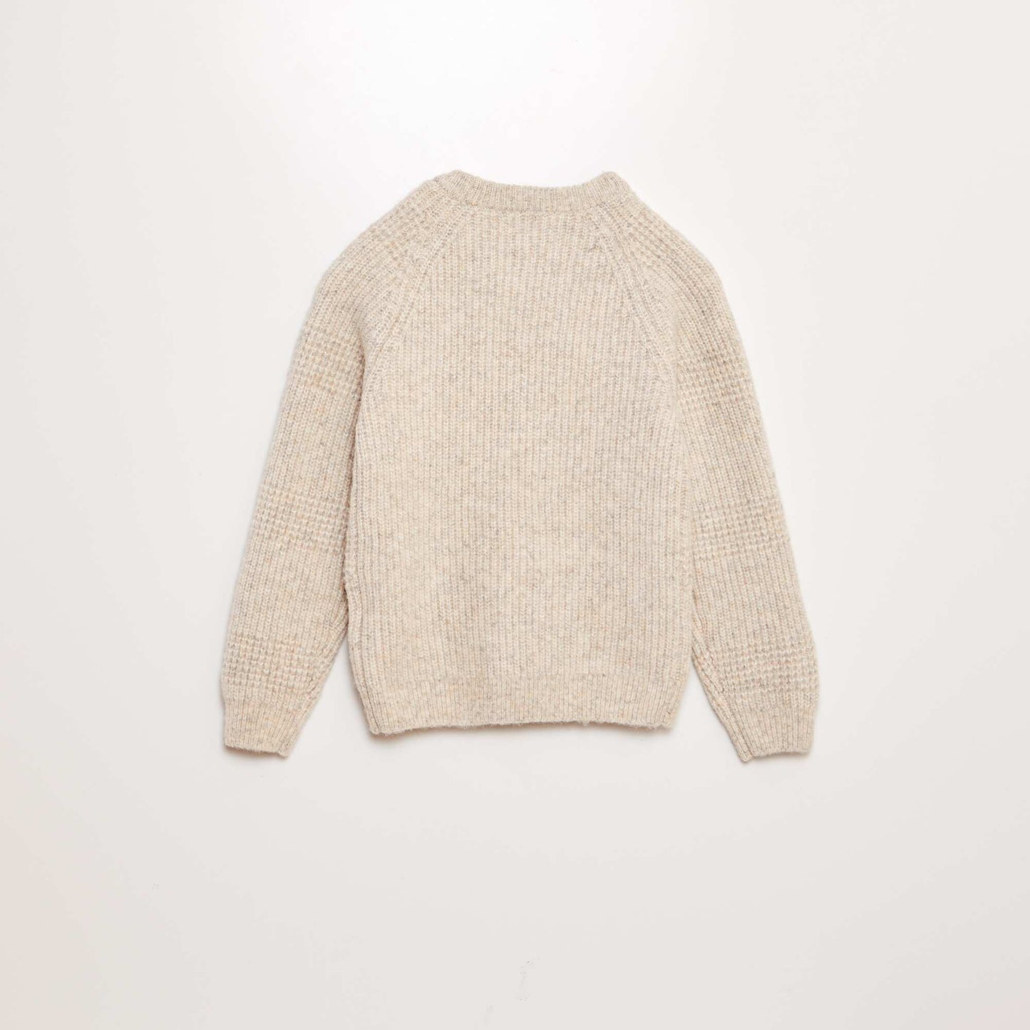 Decorative knit sweater BEIGE