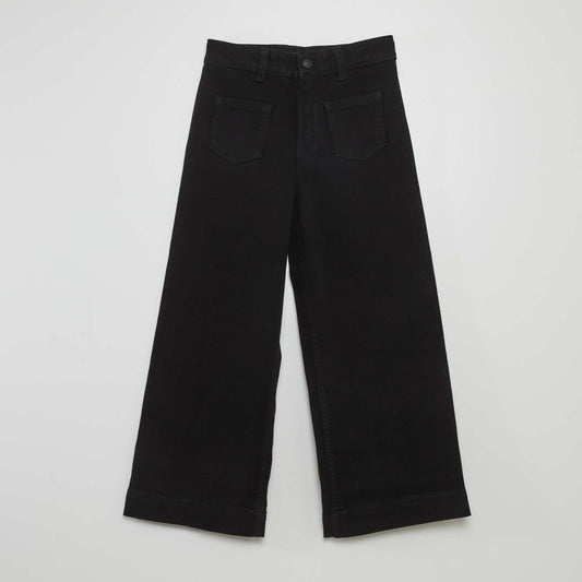 Wide-leg jeans black