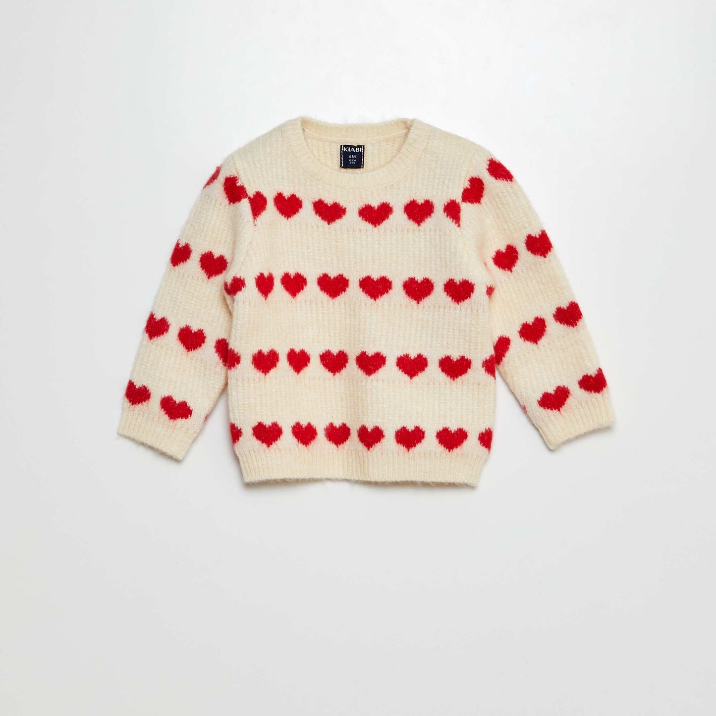 Heart pattern sweater RED