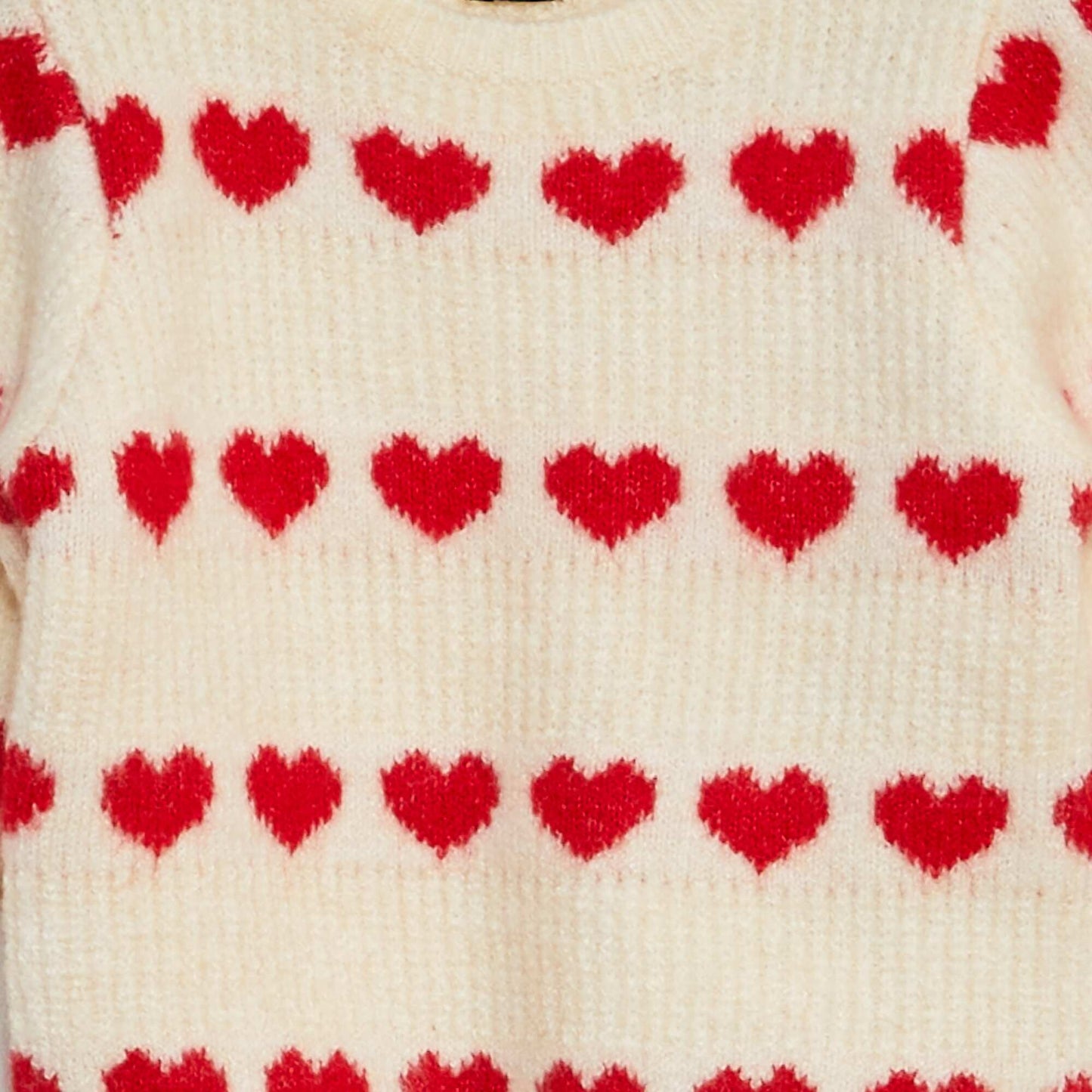 Heart pattern sweater RED