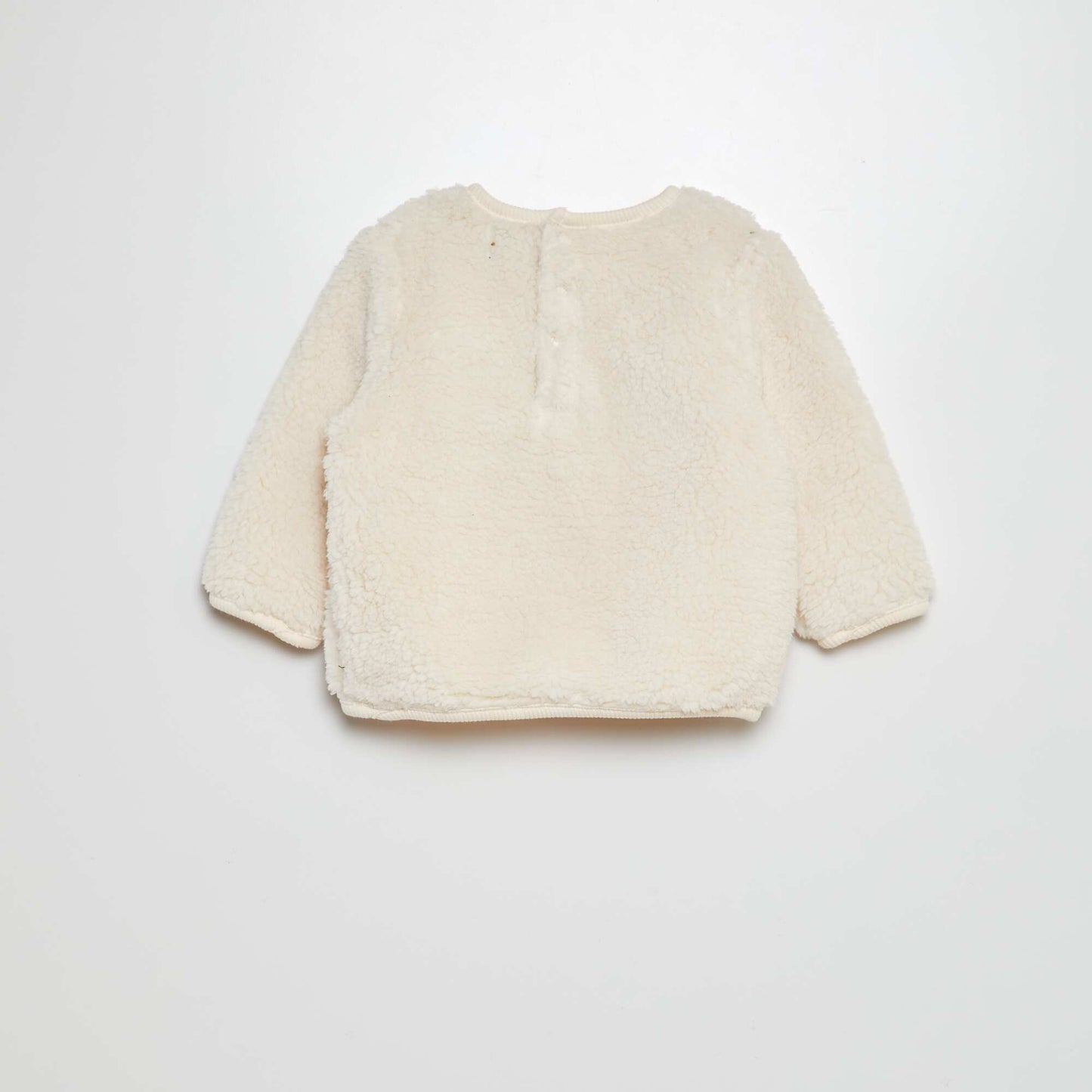 Sherpa sweatshirt with design WHITE