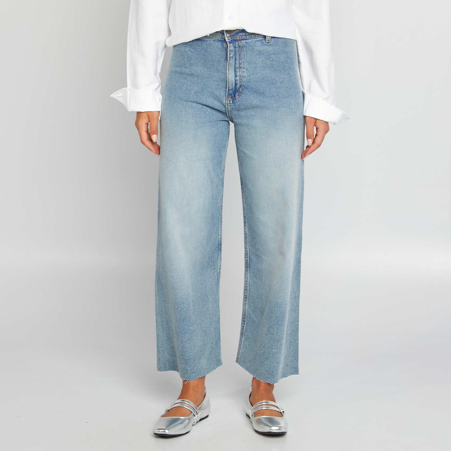 High-rise wide-leg jeans BLUE