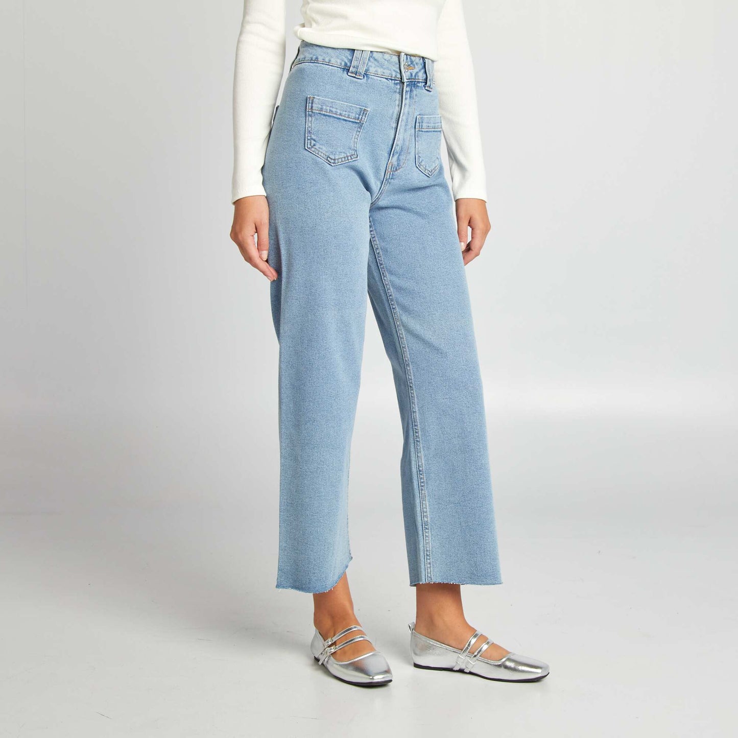 Wide-leg denim trousers - L28 BLUE