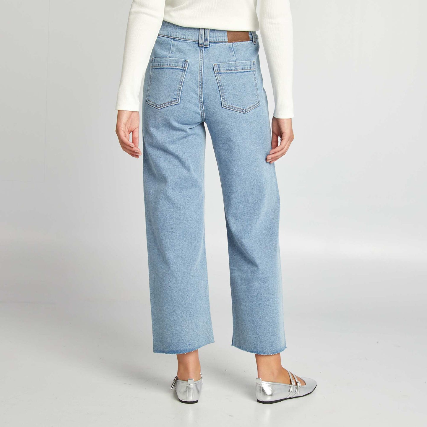 Wide-leg denim trousers - L28 BLUE