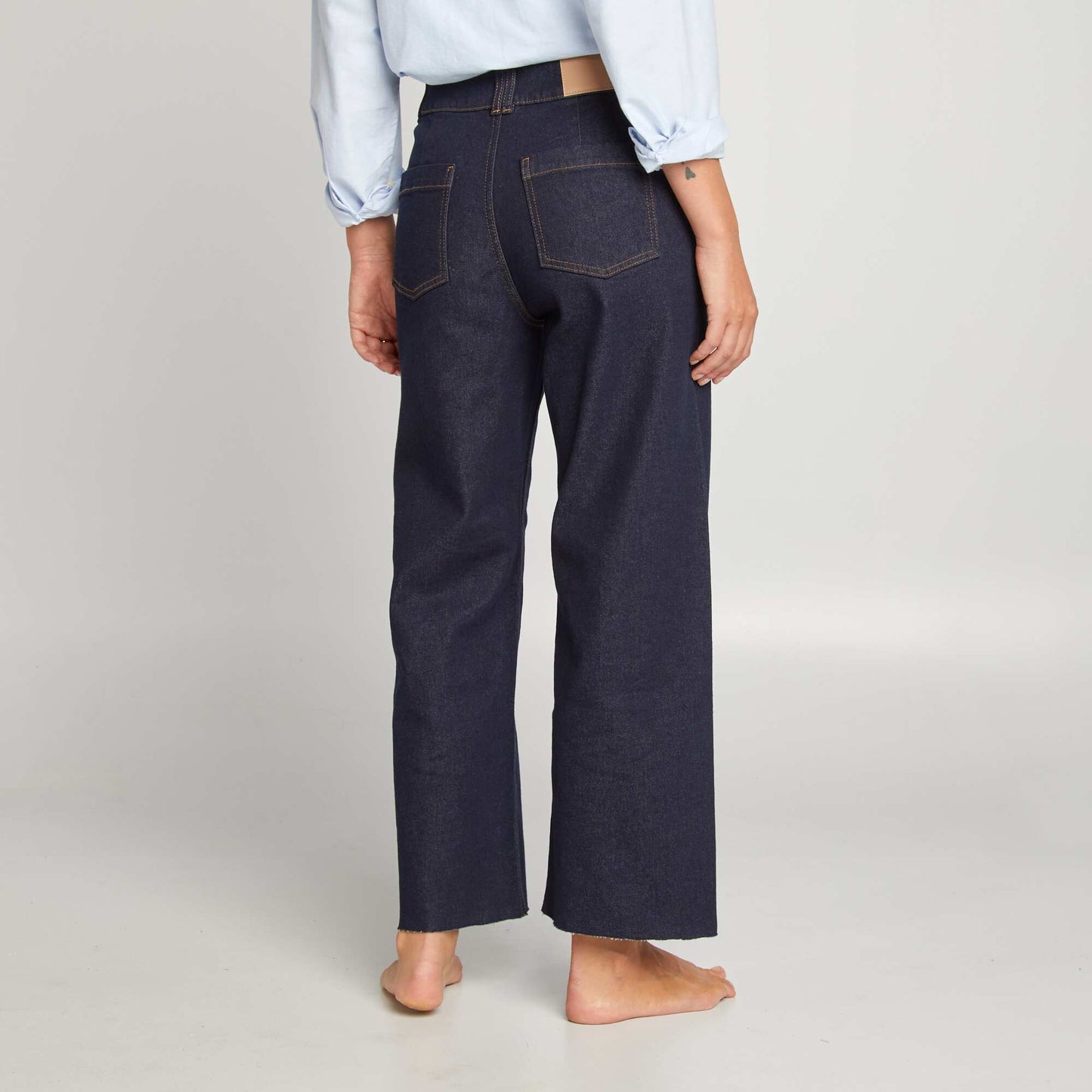 Wide-leg denim trousers - L28 BLUE