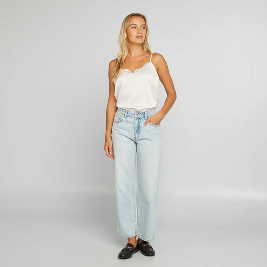 High-rise straight jeans BLUE