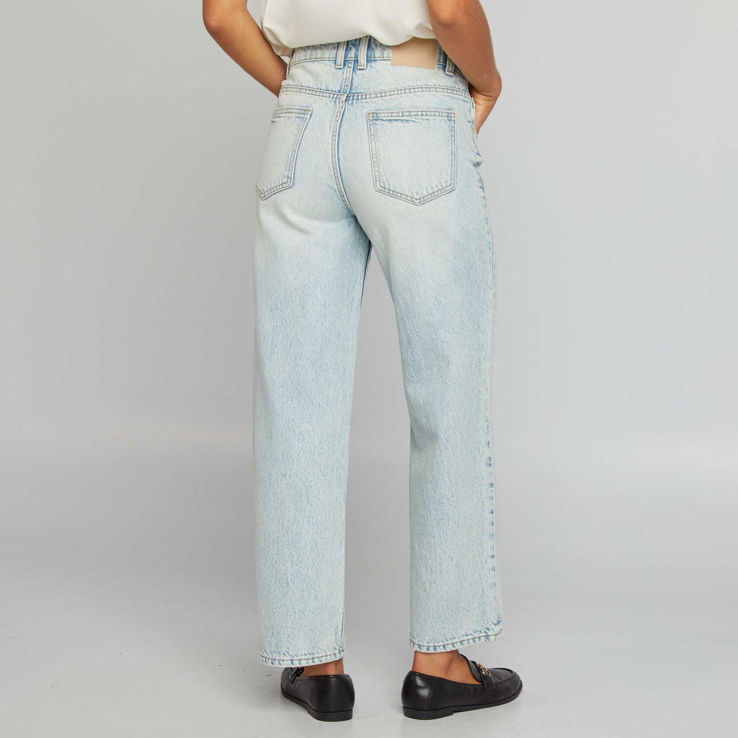 High-rise straight jeans BLUE