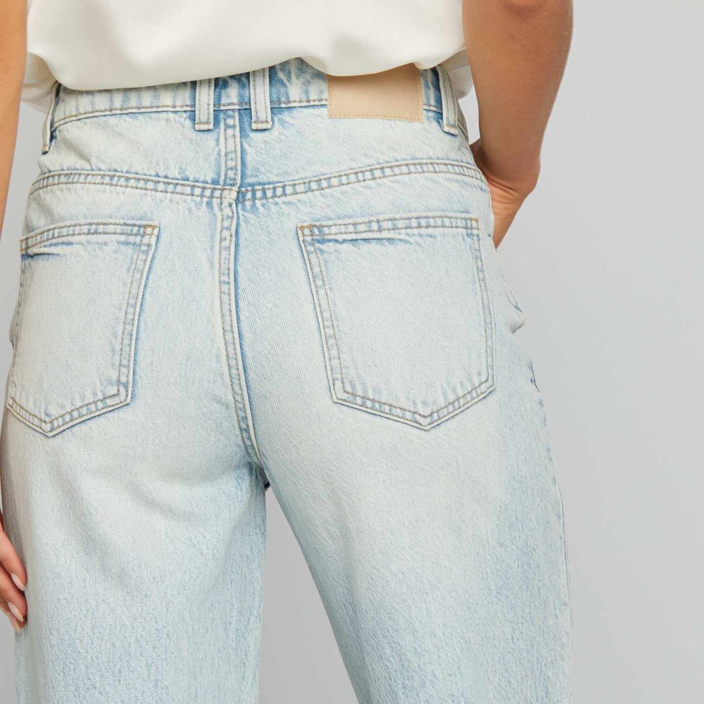 High-rise straight jeans BLUE