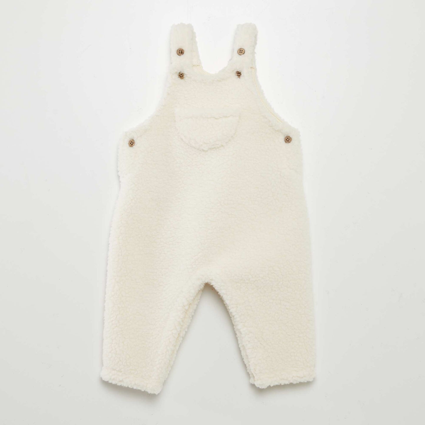 Sheepskin-effect dungarees WHITE