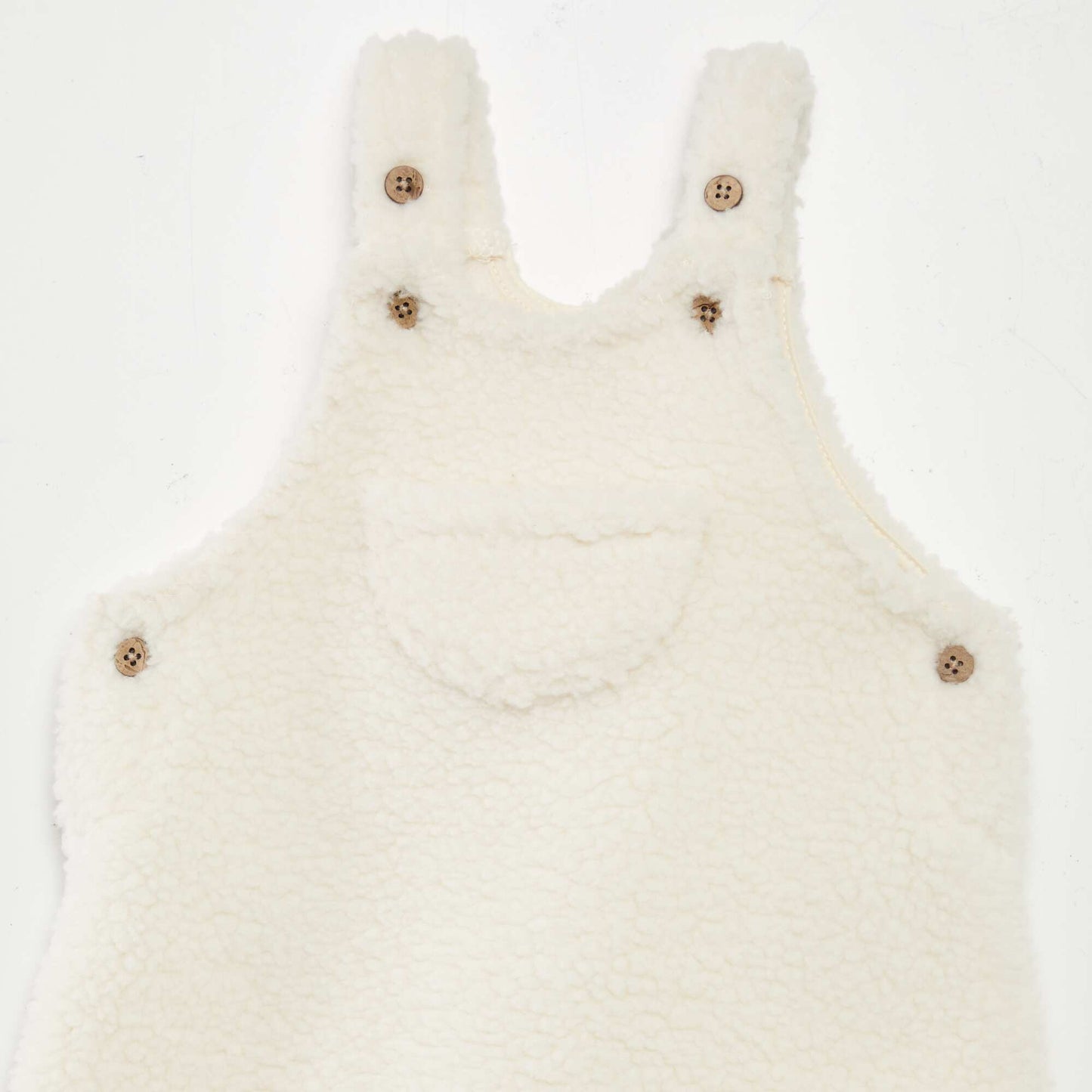 Sheepskin-effect dungarees WHITE