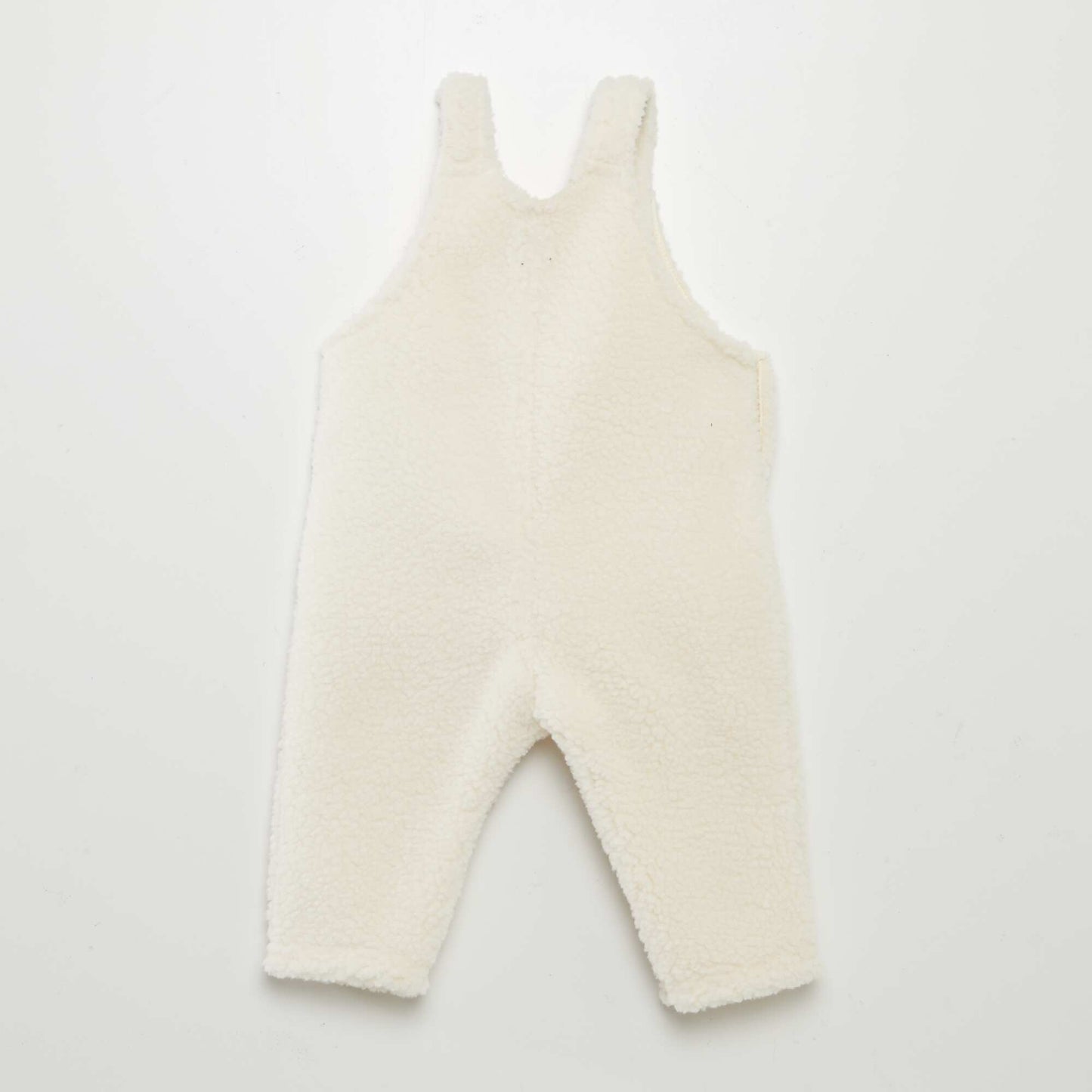 Sheepskin-effect dungarees WHITE