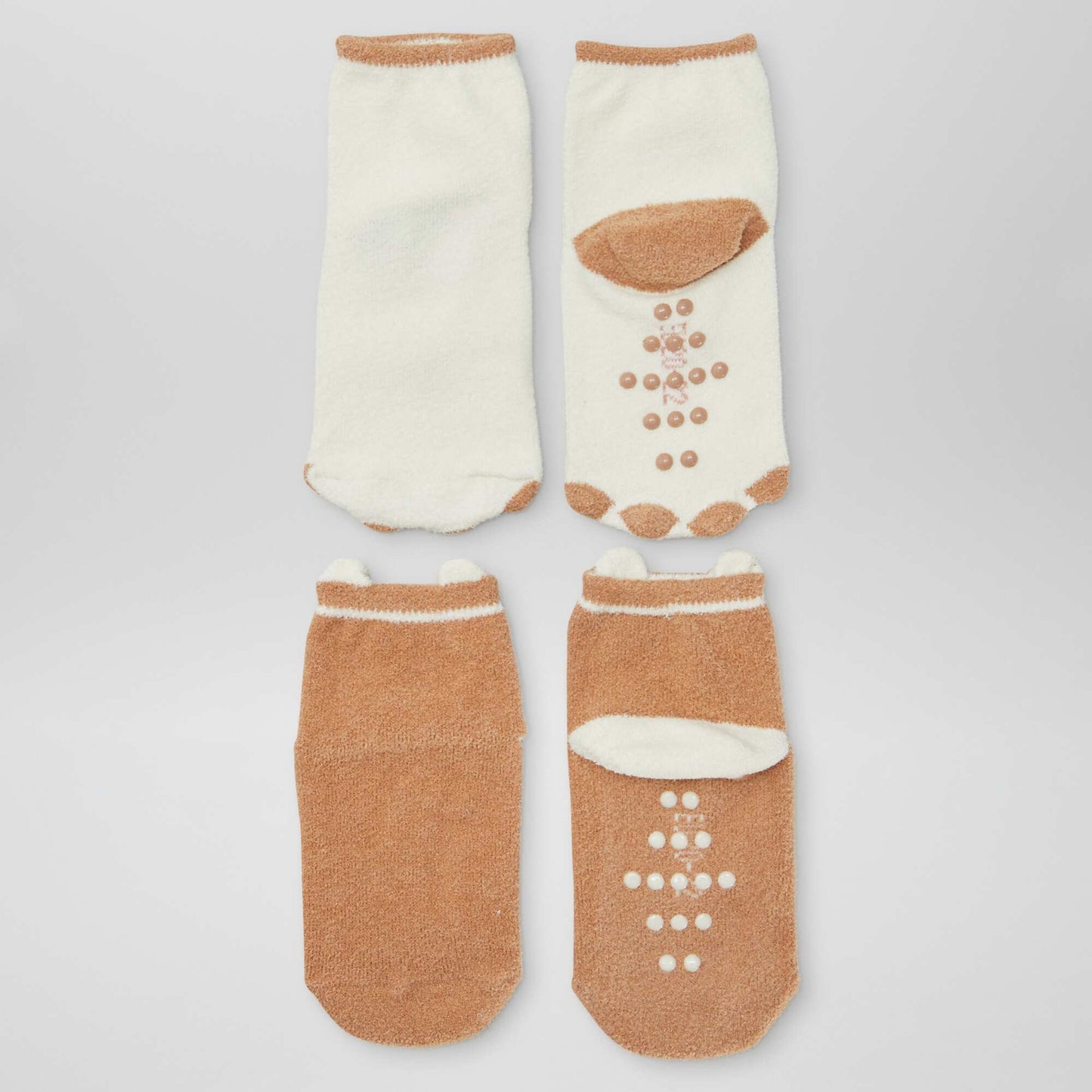 No-slip socks BROWN