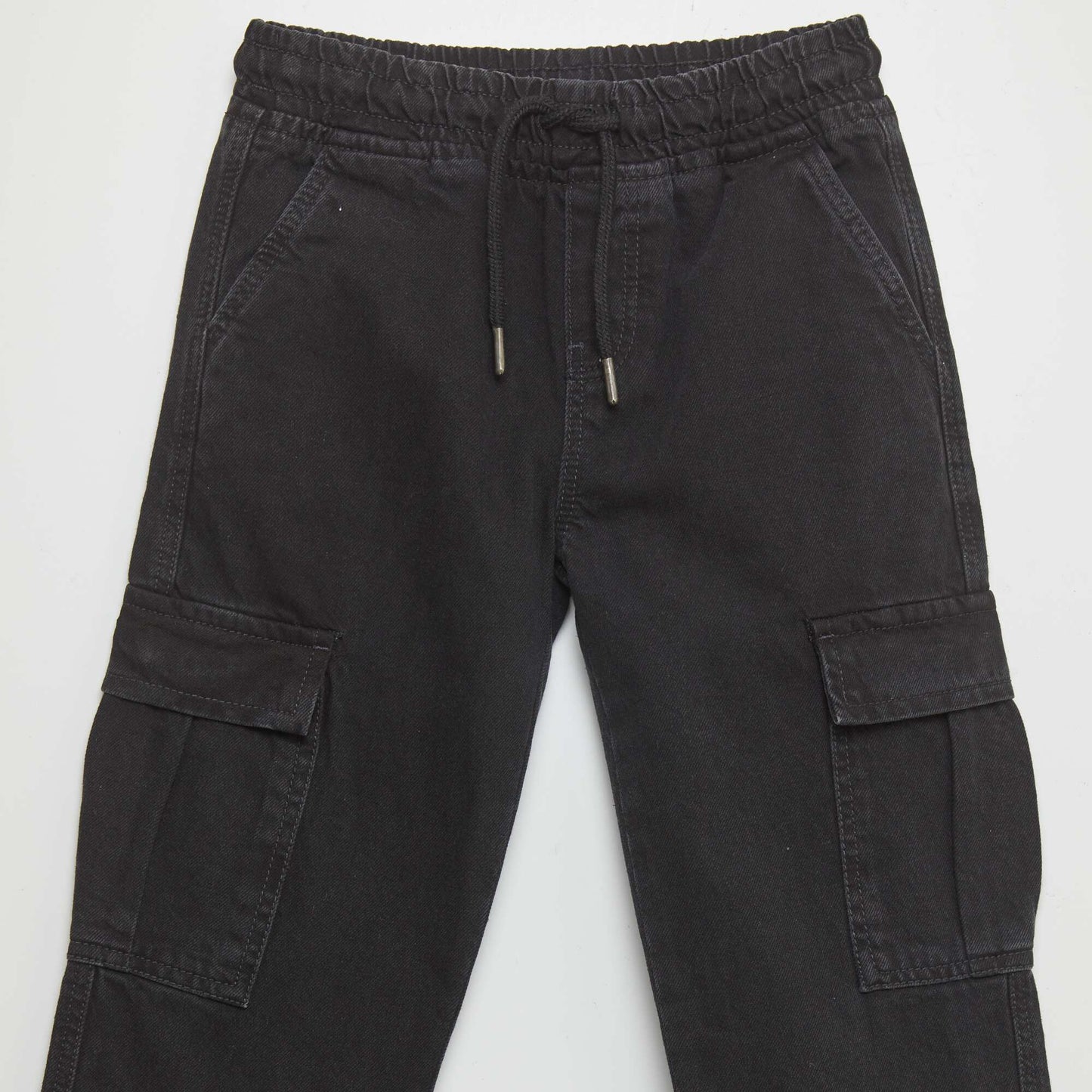 Multi-pocket denim trousers GREY