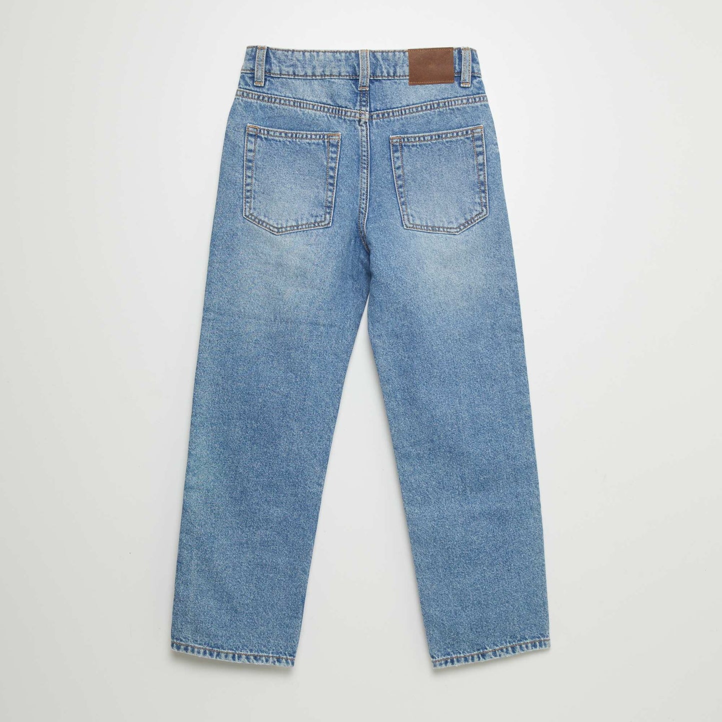 Denim trousers with 'Basketball' lettering BLUE