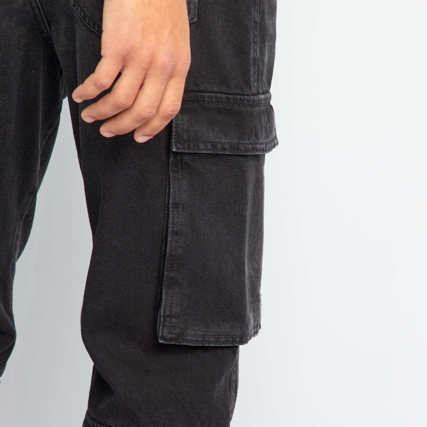 Wide-leg multi-pocket jeans GREY