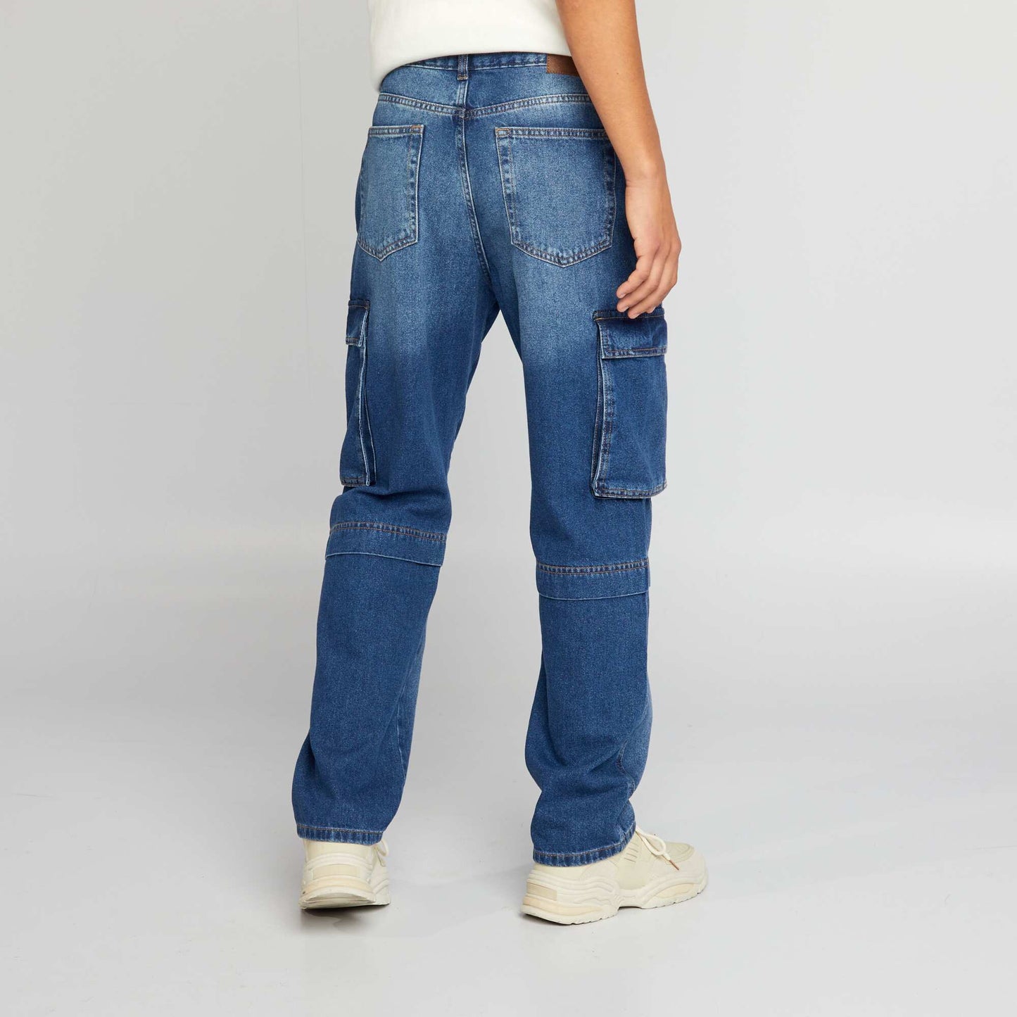 Wide-leg multi-pocket jeans BLUE