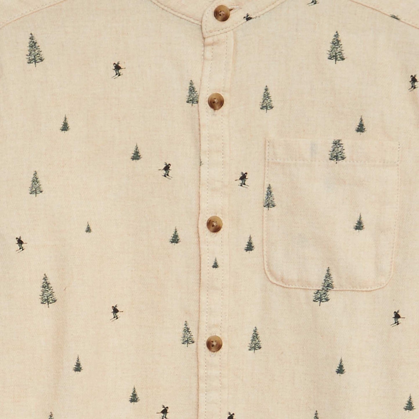 Christmas trees flannel shirt BEIGE