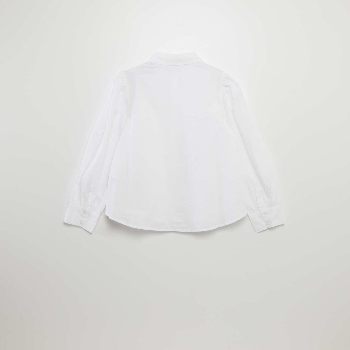 Poplin shirt with diamantés on the collar white