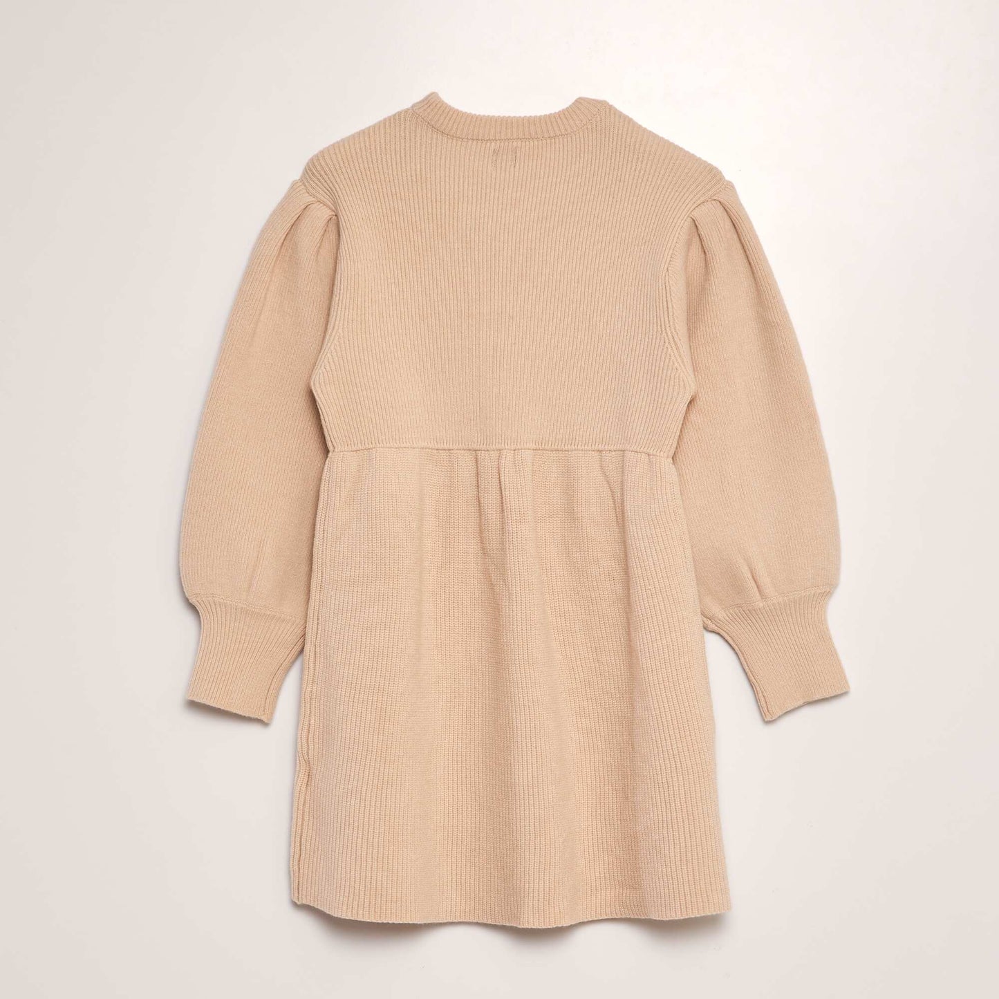 Knit sweater dress BEIGE