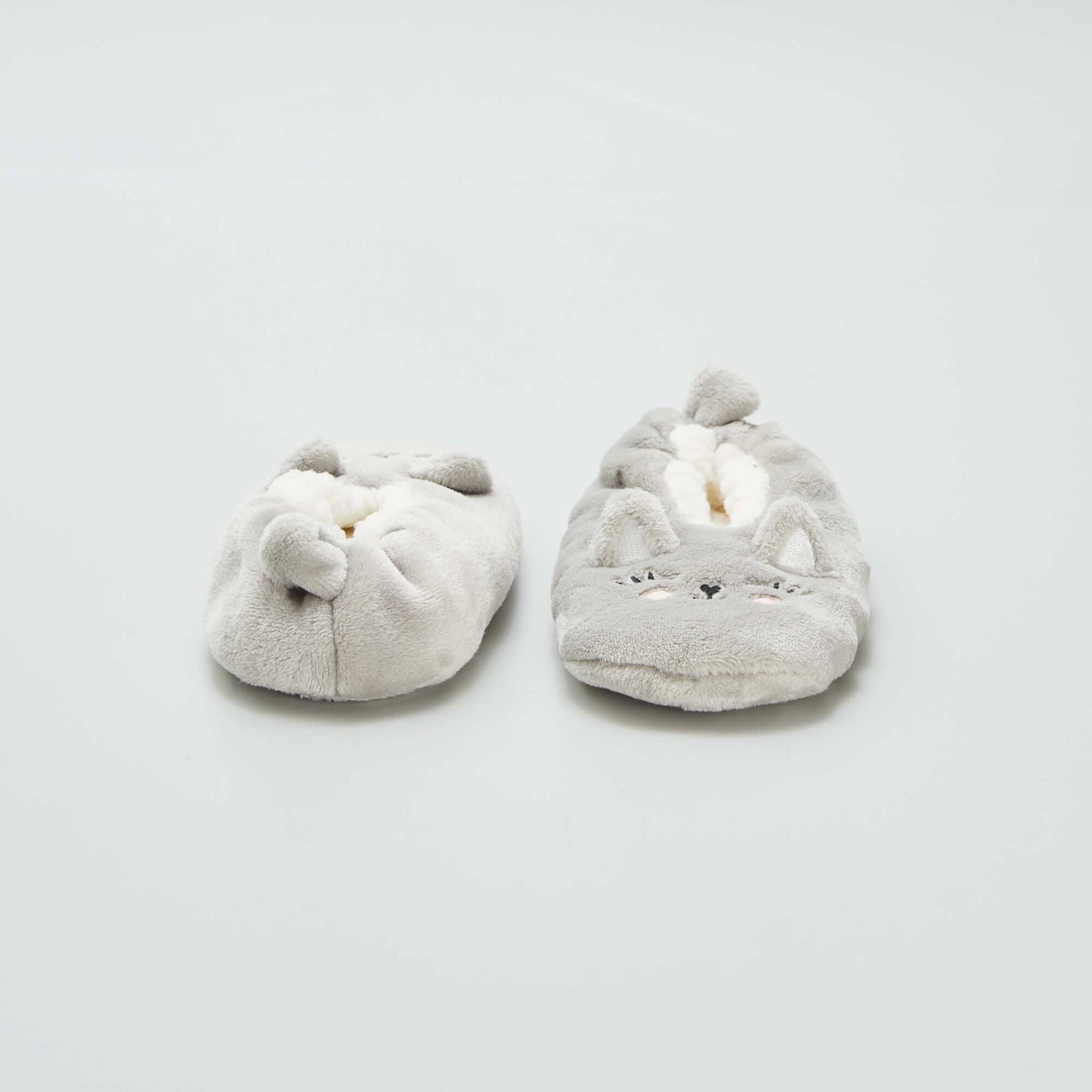 Fleece cat slippers GREY