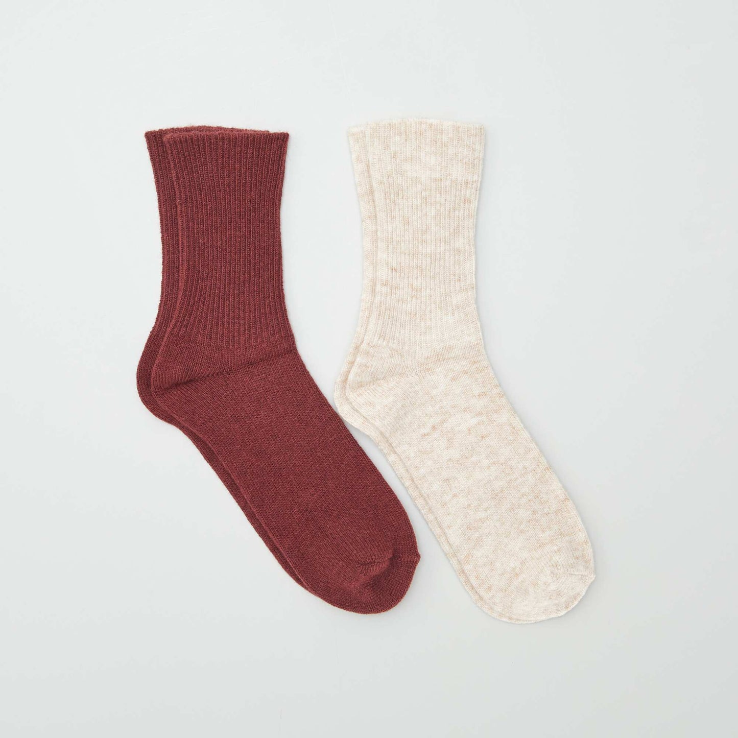 Wool-blend socks BEIGE