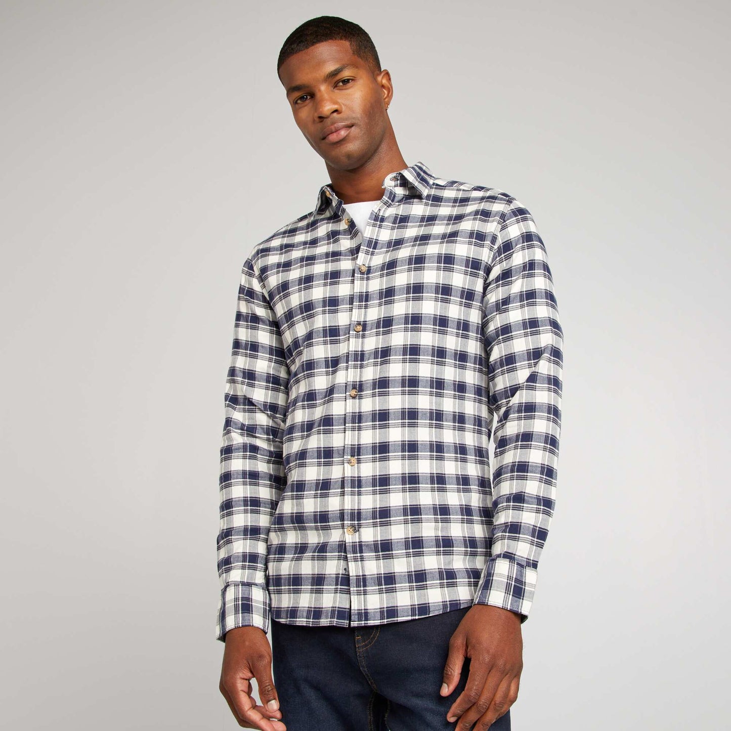 Checked shirt BLUE