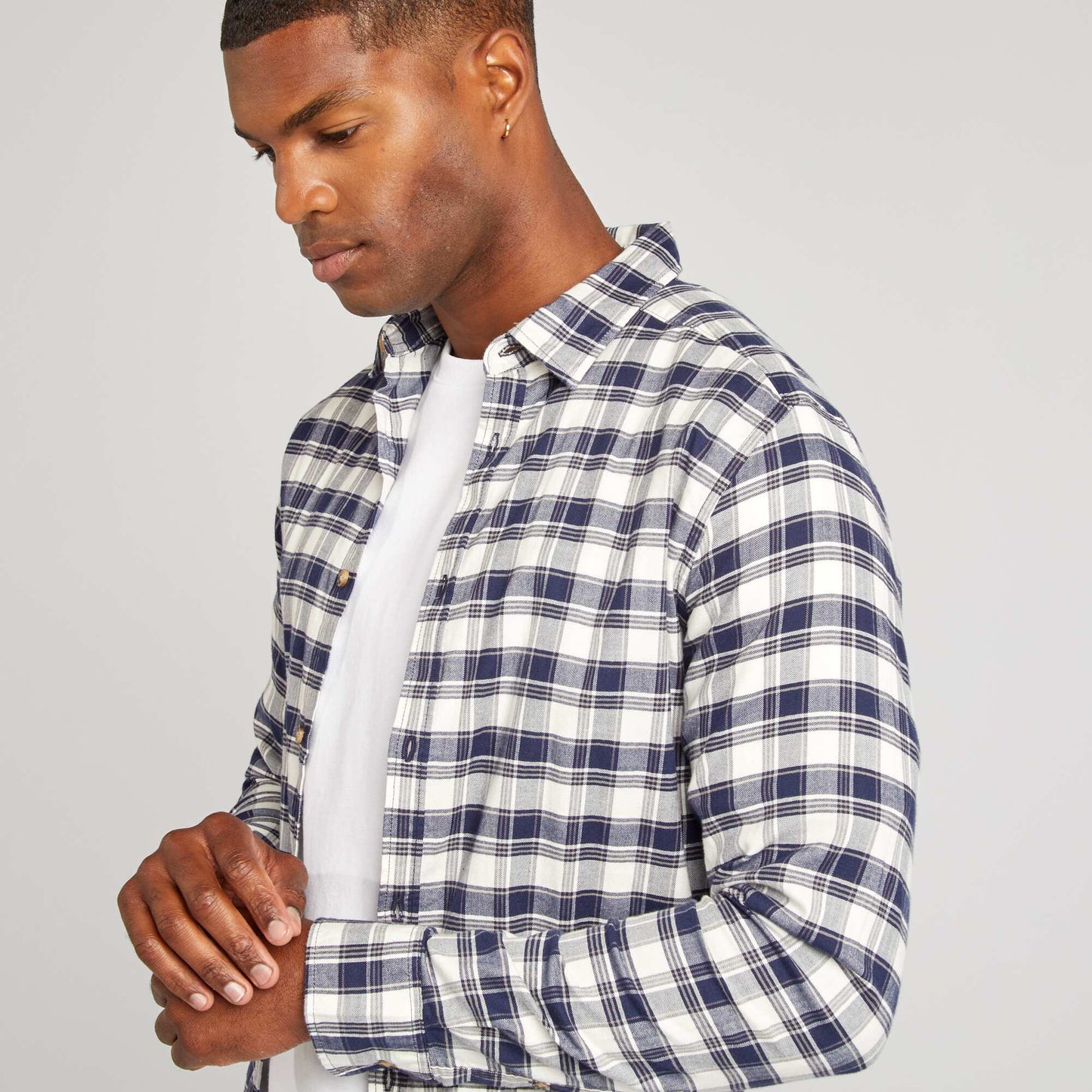 Checked shirt BLUE