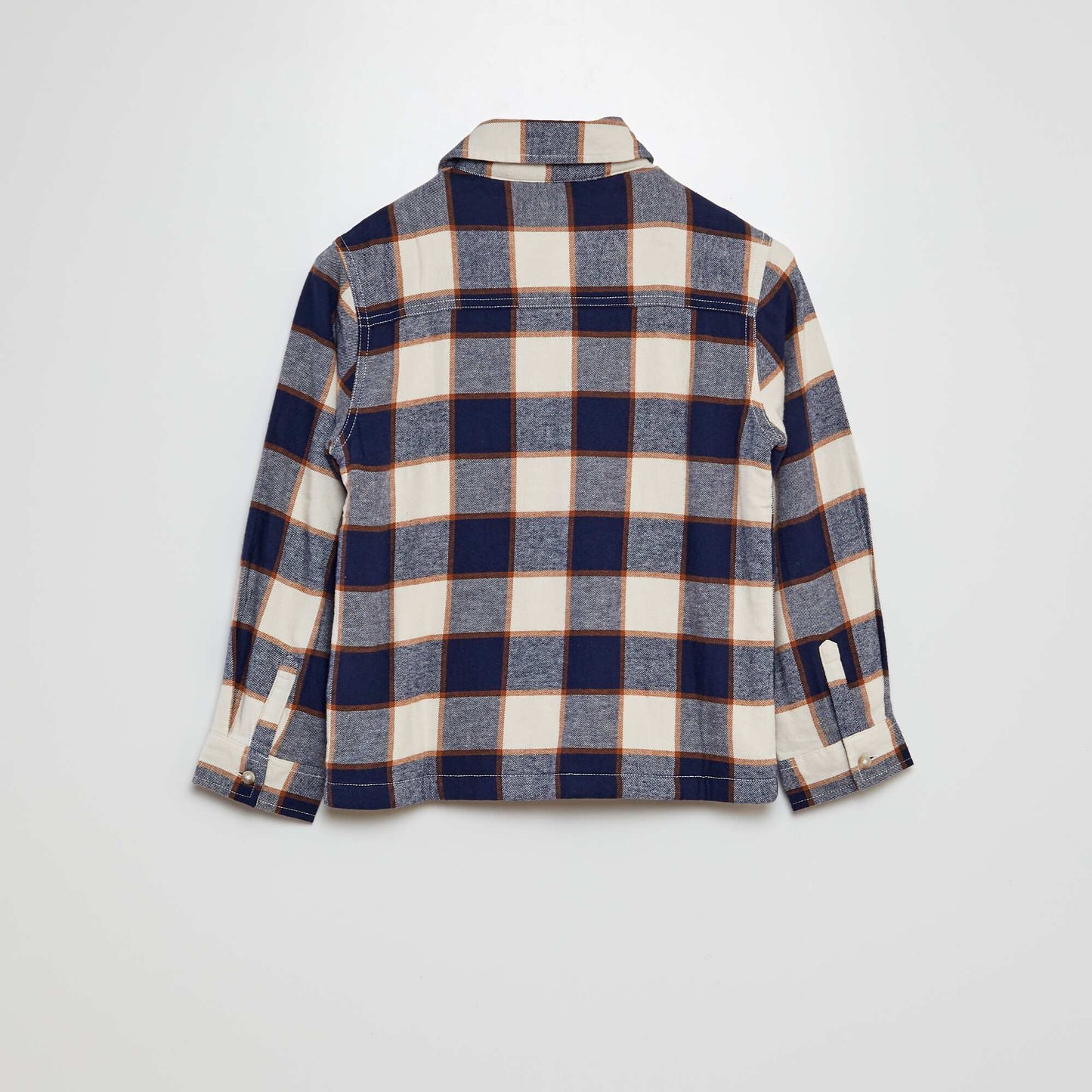 Checked flannel shirt BLUE