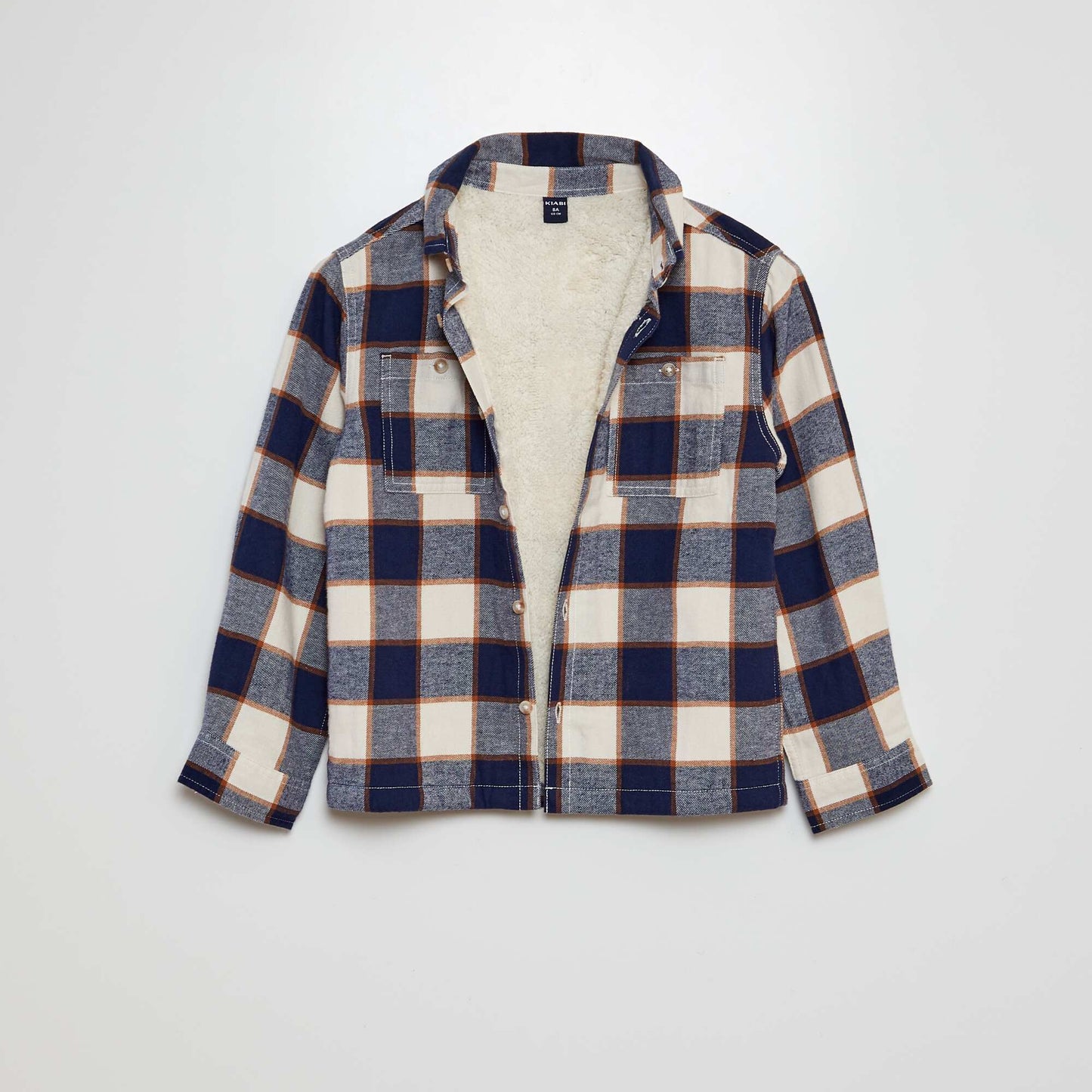 Checked flannel shirt BLUE