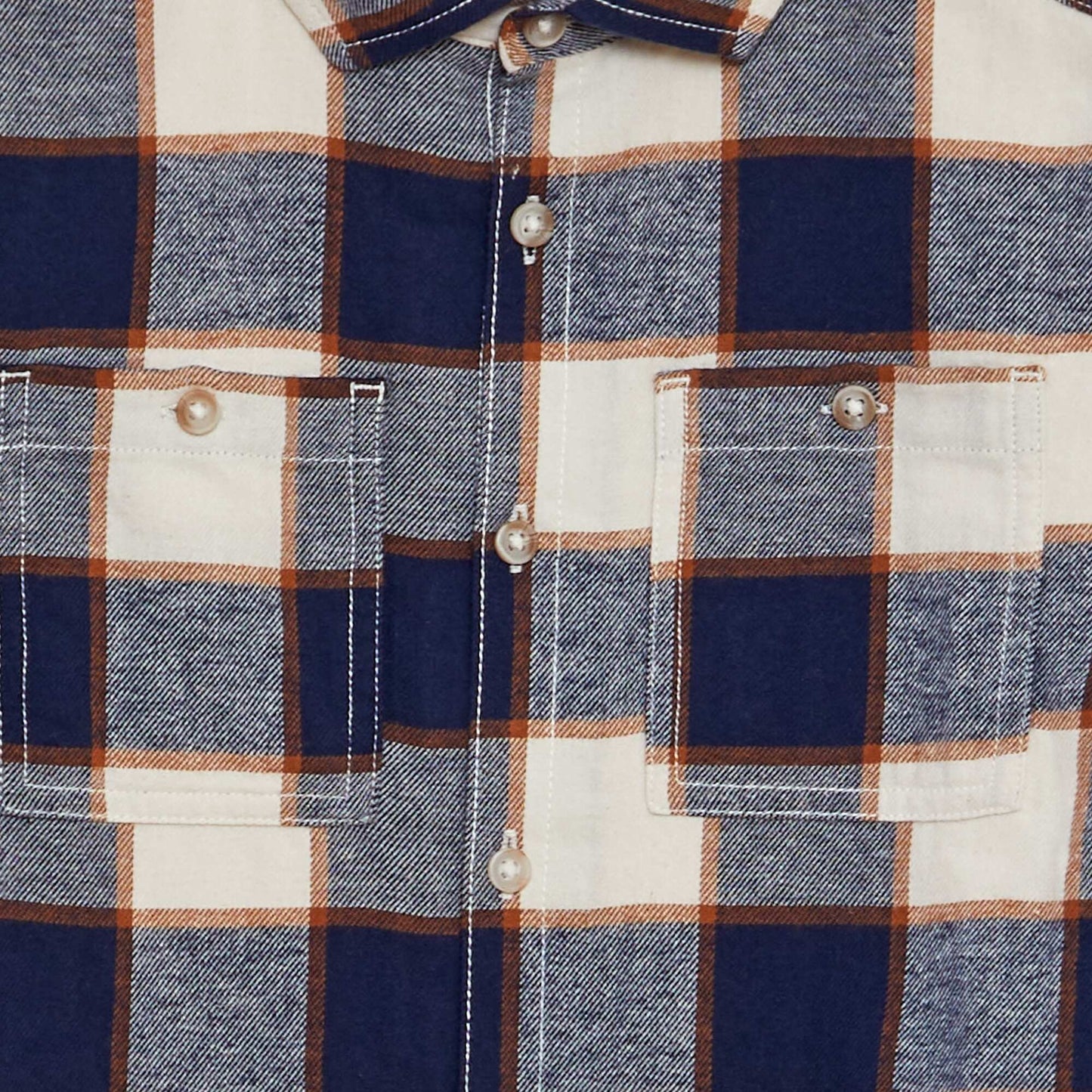 Checked flannel shirt BLUE