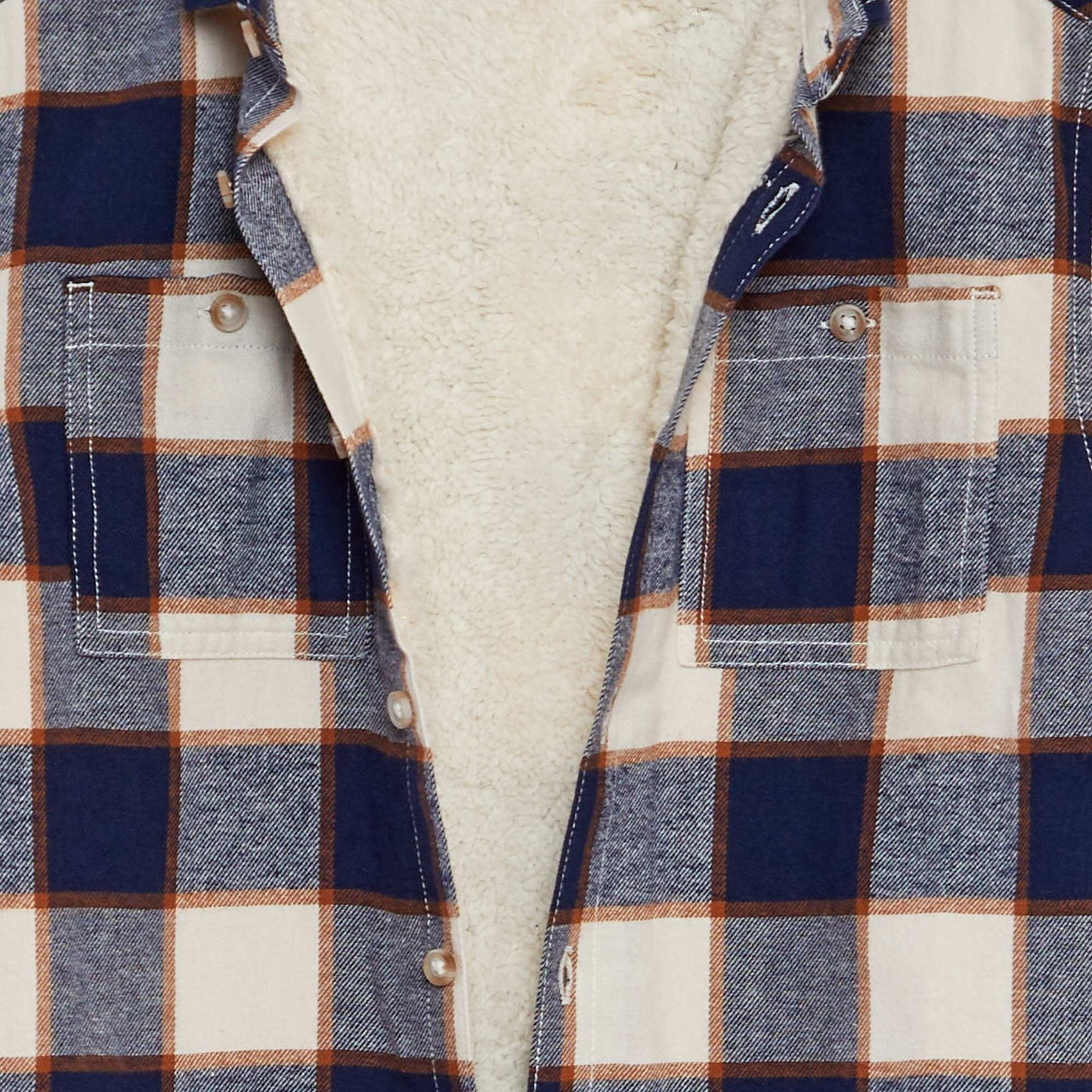 Checked flannel shirt BLUE