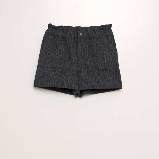 Herringbone-patterned shorts GREY