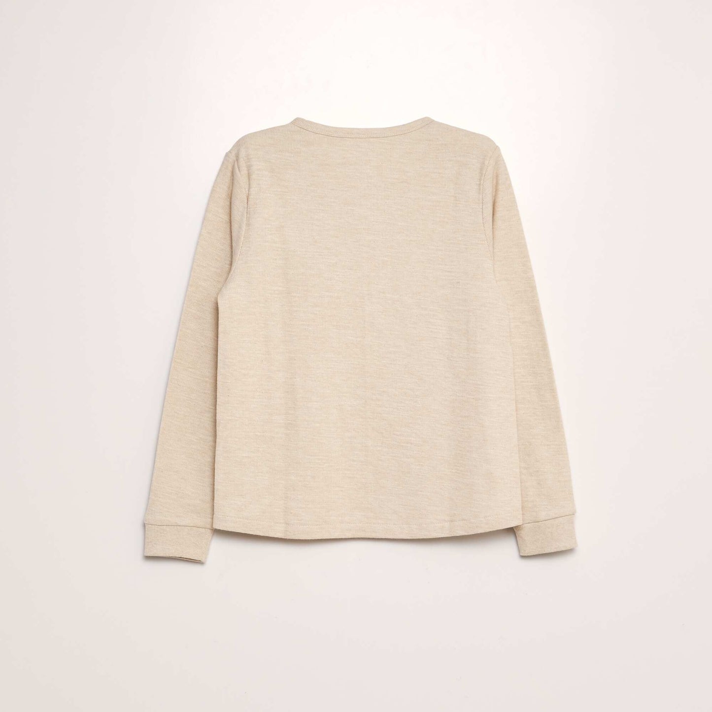 Grandad-collar T-shirt BEIGE